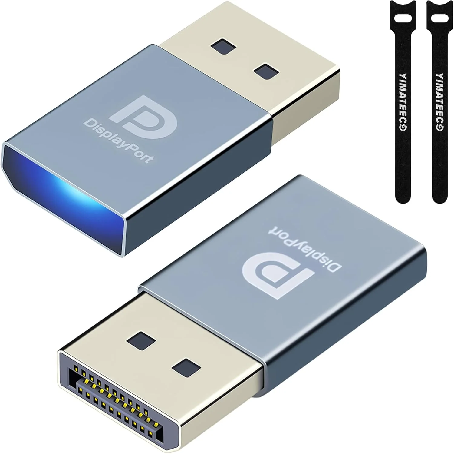 شبیه‌ساز Displayport EDID، آداپتور نمایشگر مجازی، آداپتور شبح بدون سر DP با پشتیبانی از رزولوشن 4K تا 3840x2160 @60HZ, 1080P (شبیه‌ساز نمایشگر شبح بدون سر، بسته 2 عددی، خاکستری)