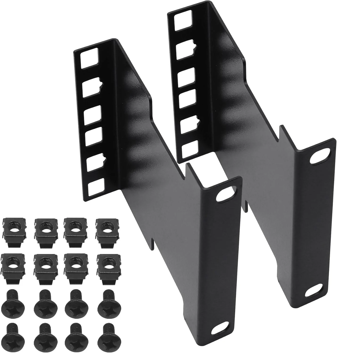 کیت افزایش عمق رک سرور Zadery 2U بسته 2 عددی - براکت آداپتور نصب فرورفته 4 اینچی برای رک شبکه