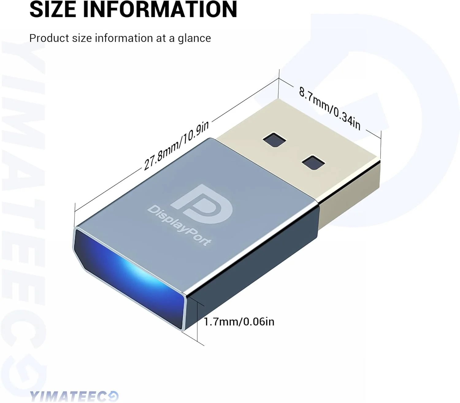 شبیه‌ساز Displayport EDID، آداپتور نمایشگر مجازی، آداپتور شبح بدون سر DP با پشتیبانی از رزولوشن 4K تا 3840x2160 @60HZ, 1080P (شبیه‌ساز نمایشگر شبح بدون سر، بسته 2 عددی، خاکستری)