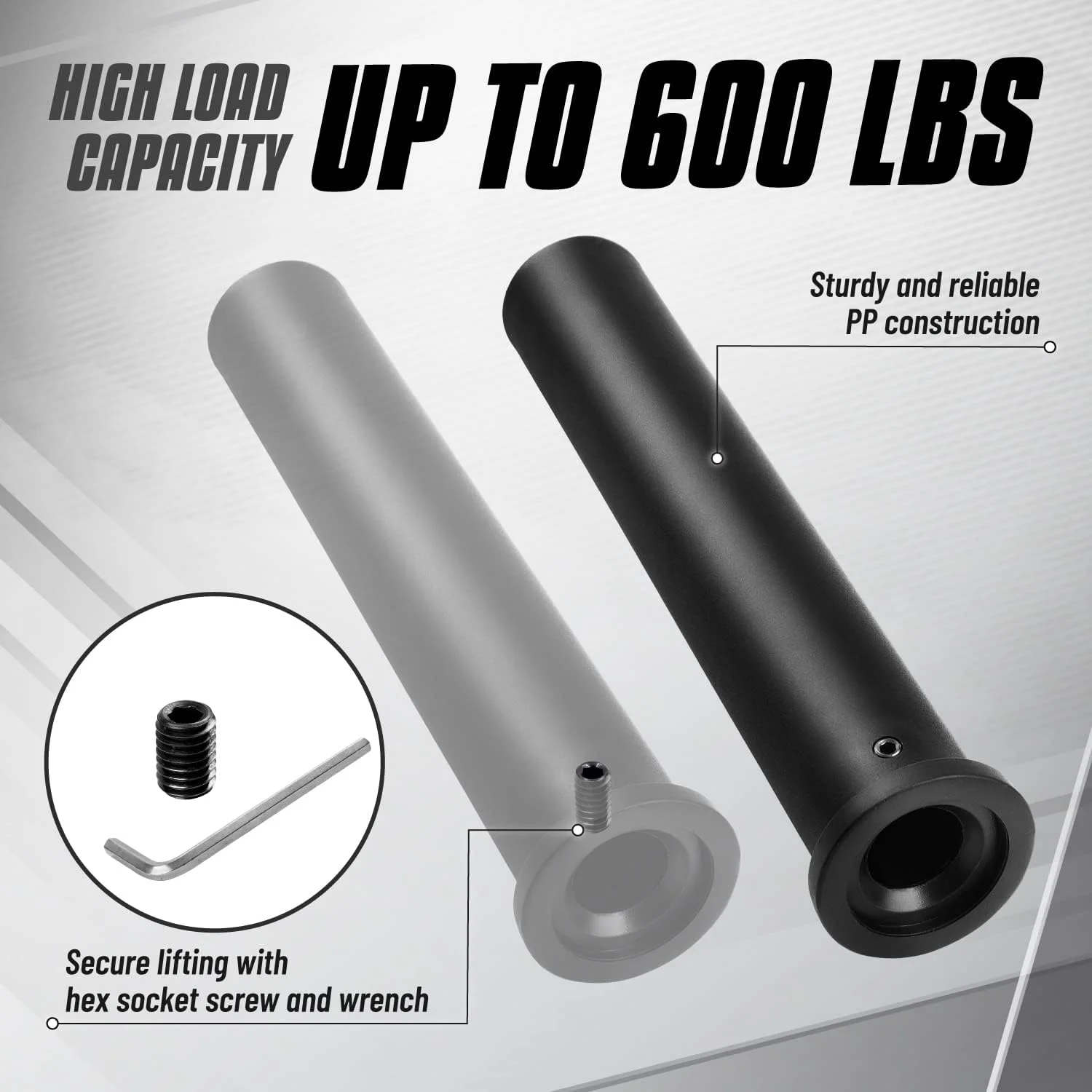 آداپتور المپیک Yes4All با طول 12 اینچ و ظرفیت 600 پوند، تبدیل میله وزنه استاندارد 1 اینچی به میله وزنه المپیک 2 اینچی