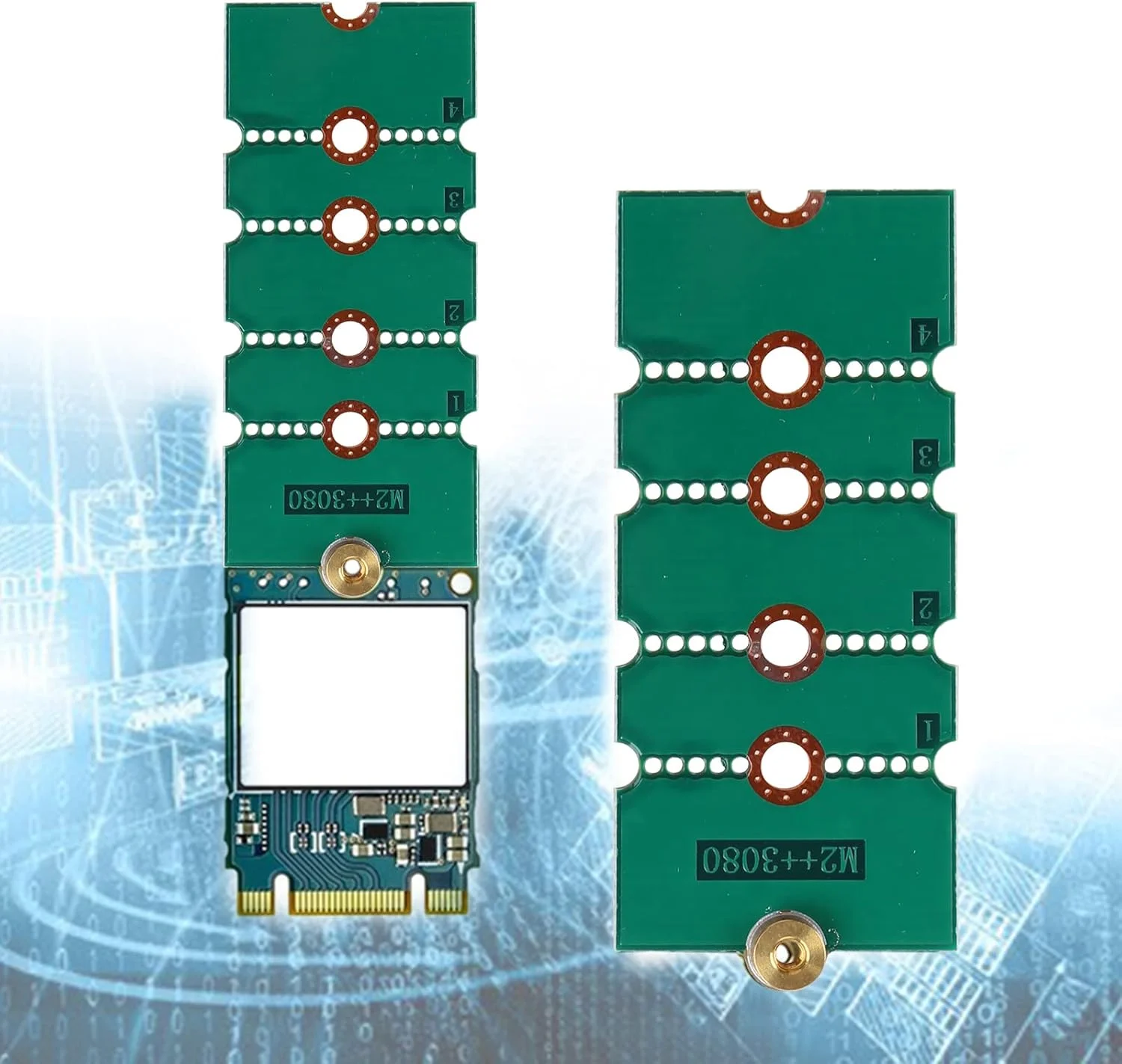 آداپتور درایو حالت جامد NGFF 2242 به 2280 و 2230 به 2280، کارت انتقال برد توسعه 2230/2242/2260 NGFF برای M.2، سبز