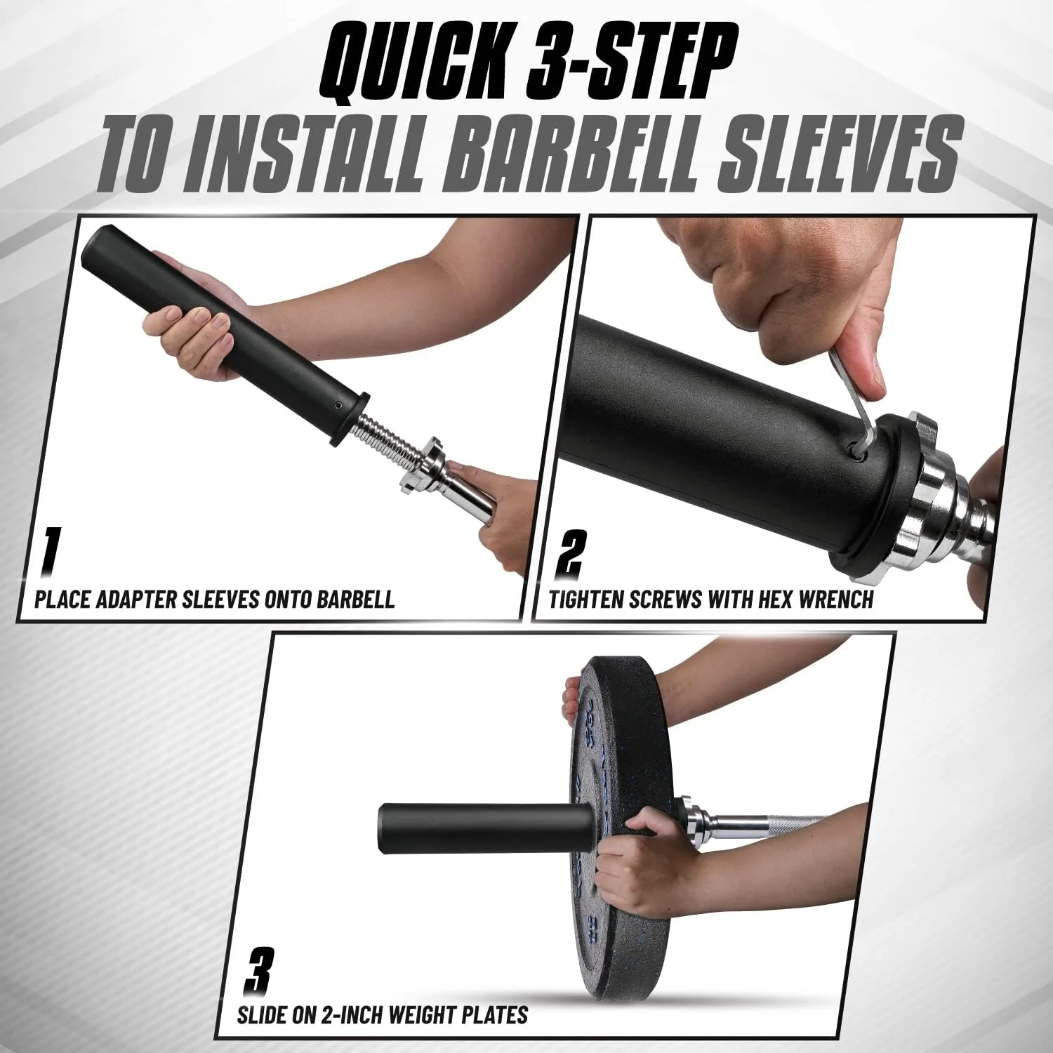 آداپتور المپیک Yes4All با طول 12 اینچ و ظرفیت 600 پوند، تبدیل میله وزنه استاندارد 1 اینچی به میله وزنه المپیک 2 اینچی