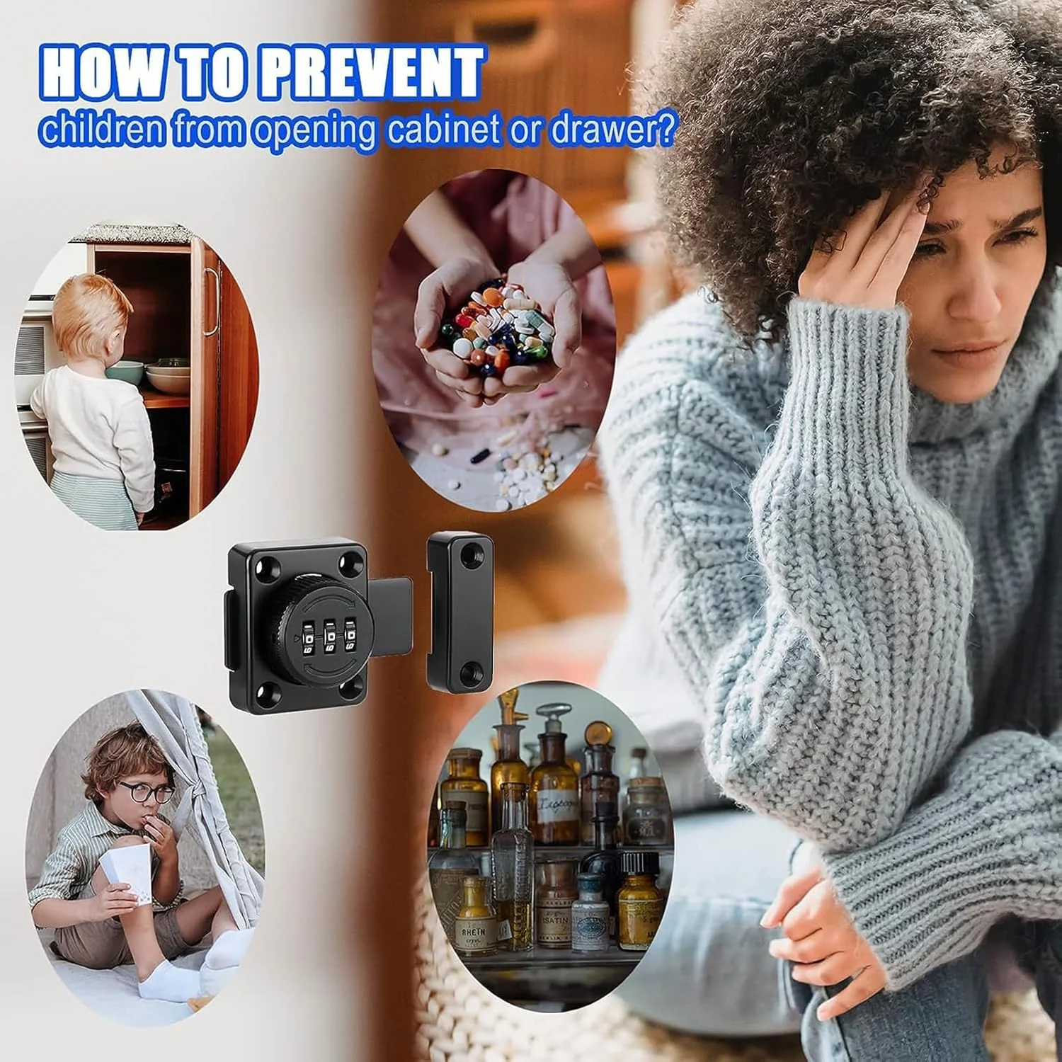 قفل کابینت با رمز عبور، قفل فلزی کمد، نصب روکار برای درب یا کشوی یک طرفه کوچک به همراه پیچ های همرنگ، کاربرد گسترده برای آشپزخانه، کمد، سوله، اداره
