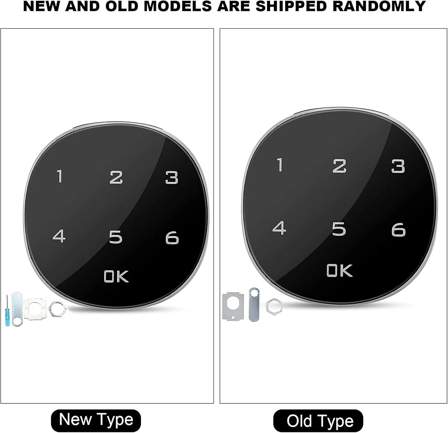 قفل دیجیتال الکترونیکی رمزدار MAKINGTEC، قفل حریم خصوصی مبلمان با صفحه لمسی و رمز عبور برای کابینت، صندوق پستی، فایل، سونا، کشو، کمدهای مدرسه، نصب آسان (2.56 اینچ، مشکی)