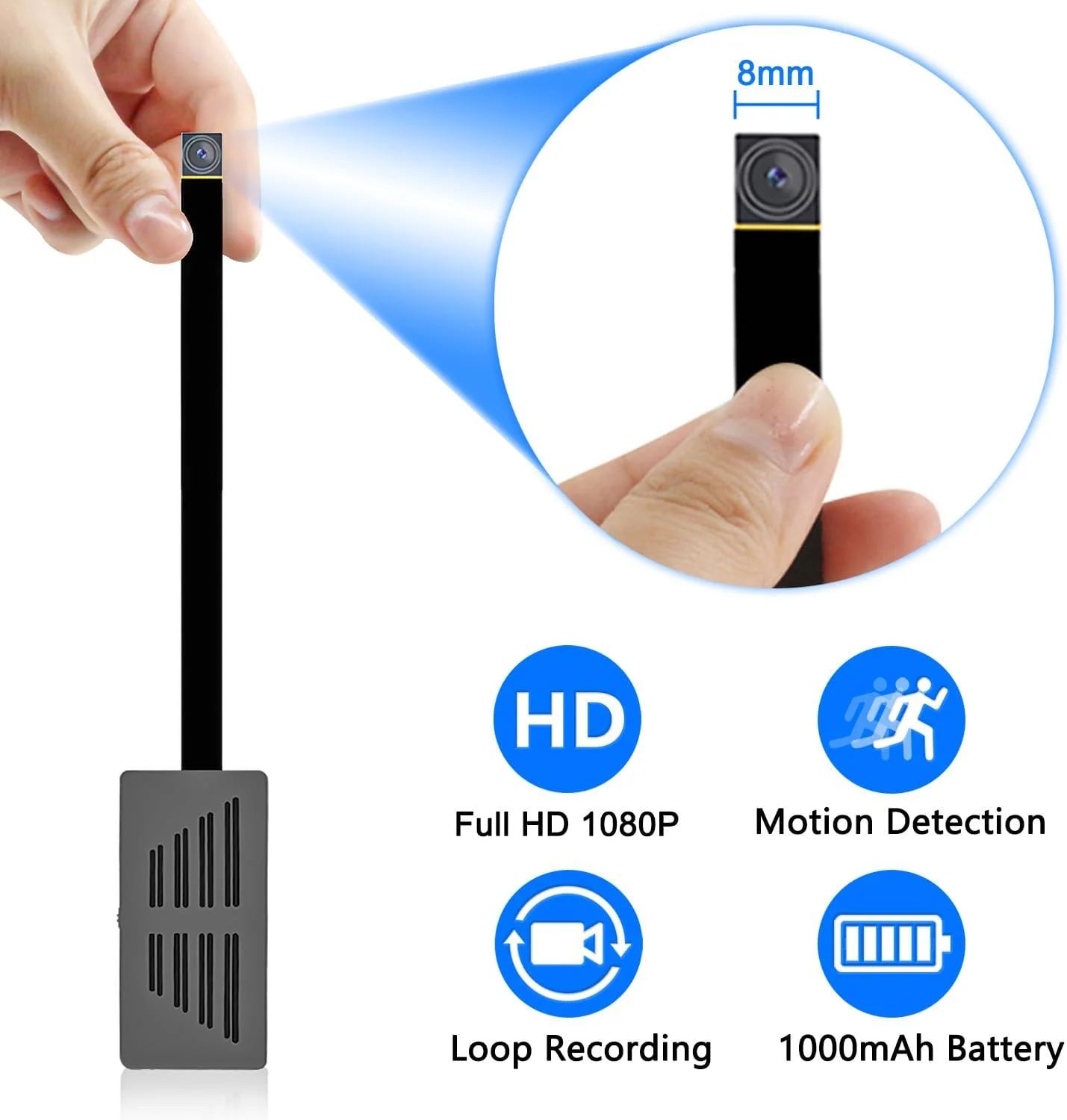 دوربین کوچک، دوربین امنیتی مینی HD 1080P، دوربین فیلمبرداری کوچک قابل حمل DIY با تشخیص حرکت (بدون وای فای، بدون دید در شب) دوربین کوچک، دوربین امنیتی مینی HD 1080P، دوربین فیلمبرداری کوچک قابل حمل DIY با تشخیص حرکت (بدون وای فای، بدون دید در شب)