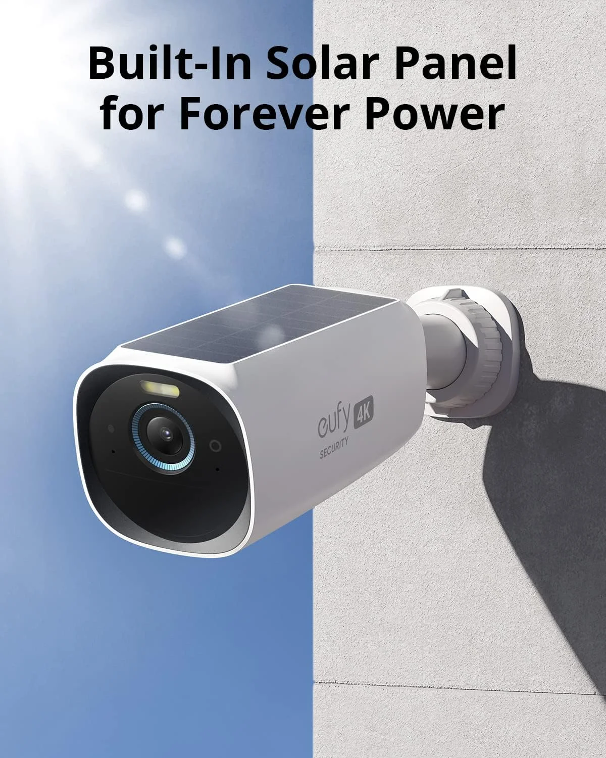 دوربین اضافه شونده Eufy Security eufyCam 3، دوربین امنیتی بی سیم بیرونی، دوربین 4K با پنل خورشیدی یکپارچه، قدرت همیشگی، هوش مصنوعی تشخیص چهره، فضای ذخیره سازی محلی قابل ارتقا، نورافکن، بدون هزینه ماهانه دوربین اضافه شونده Eufy Security eufyCam 3، دوربین امنیتی بی سیم بیرونی، دوربین 4K با پنل خورشیدی یکپارچه، قدرت همیشگی، هوش مصنوعی تشخیص چهره، فضای ذخیره سازی محلی قابل ارتقا، نورافکن، بدون هزینه ماهانه