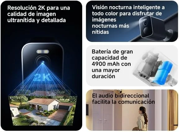 دوربین فضای باز شیائومی BW300 | دوربین امنیتی | کیفیت 2K | باتری فوق العاده بزرگ | مقاومت در برابر گرد و غبار و آب IP67 | دید در شب تمام رنگی | سرویس نگهبان تصویر رایگان دوربین فضای باز شیائومی BW300 | دوربین امنیتی | کیفیت 2K | باتری فوق العاده بزرگ | مقاومت در برابر گرد و غبار و آب IP67 | دید در شب تمام رنگی | سرویس نگهبان تصویر رایگان