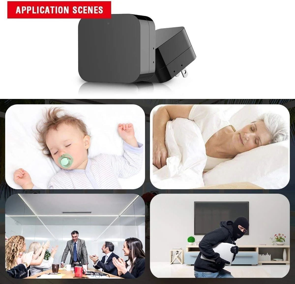 دوربین امنیتی وای فای 1080P با شارژر USB، دوربین امنیتی داخلی دید در شب، دوربین نظارتی بی سیم تشخیص حرکت با برنامه دوربین امنیتی وای فای 1080P با شارژر USB، دوربین امنیتی داخلی دید در شب، دوربین نظارتی بی سیم تشخیص حرکت با برنامه