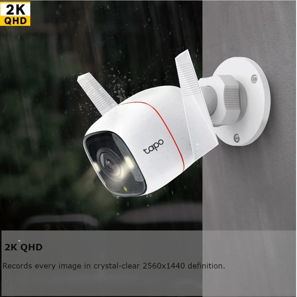 دوربین امنیتی 2K QHD بیرونی TP-Link Tapo، ضد آب و هوا IP66، تشخیص حرکت، Starlight، آژیر داخلی، 4 مگاپیکسل، دید در شب رنگی، ذخیره سازی ابری و کارت SD، سازگار با الکسا و گوگل هوم (Tapo C320WS) دوربین امنیتی 2K QHD بیرونی TP-Link Tapo، ضد آب و هوا IP66، تشخیص حرکت، Starlight، آژیر داخلی، 4 مگاپیکسل، دید در شب رنگی، ذخیره سازی ابری و کارت SD، سازگار با الکسا و گوگل هوم (Tapo C320WS)