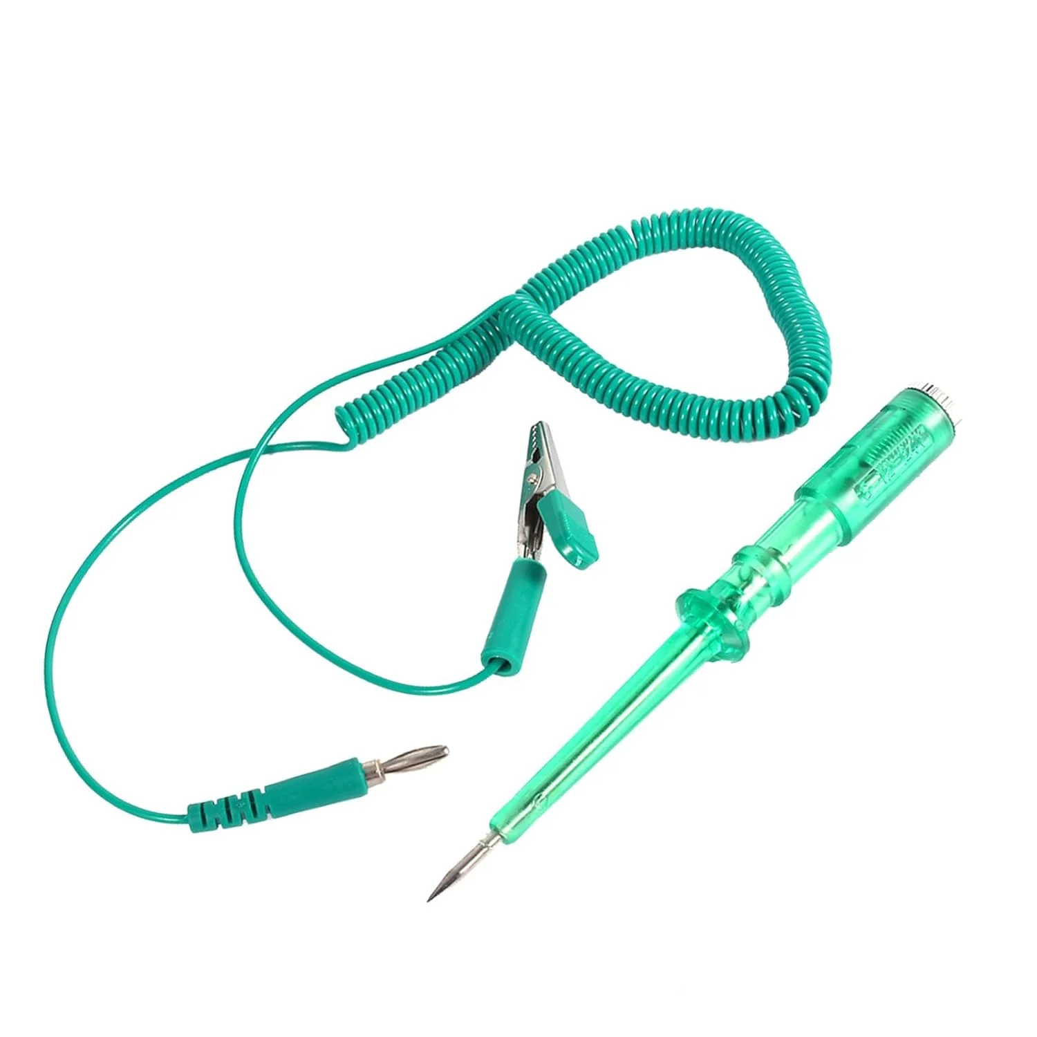 تستر مدار الکتریکی خودرو، قلم تست ولتاژ 6V/24V با پروب بلند و لامپ برای سیستم های ولتاژ پایین، فیوز، سوئیچ، سیم (سبز)