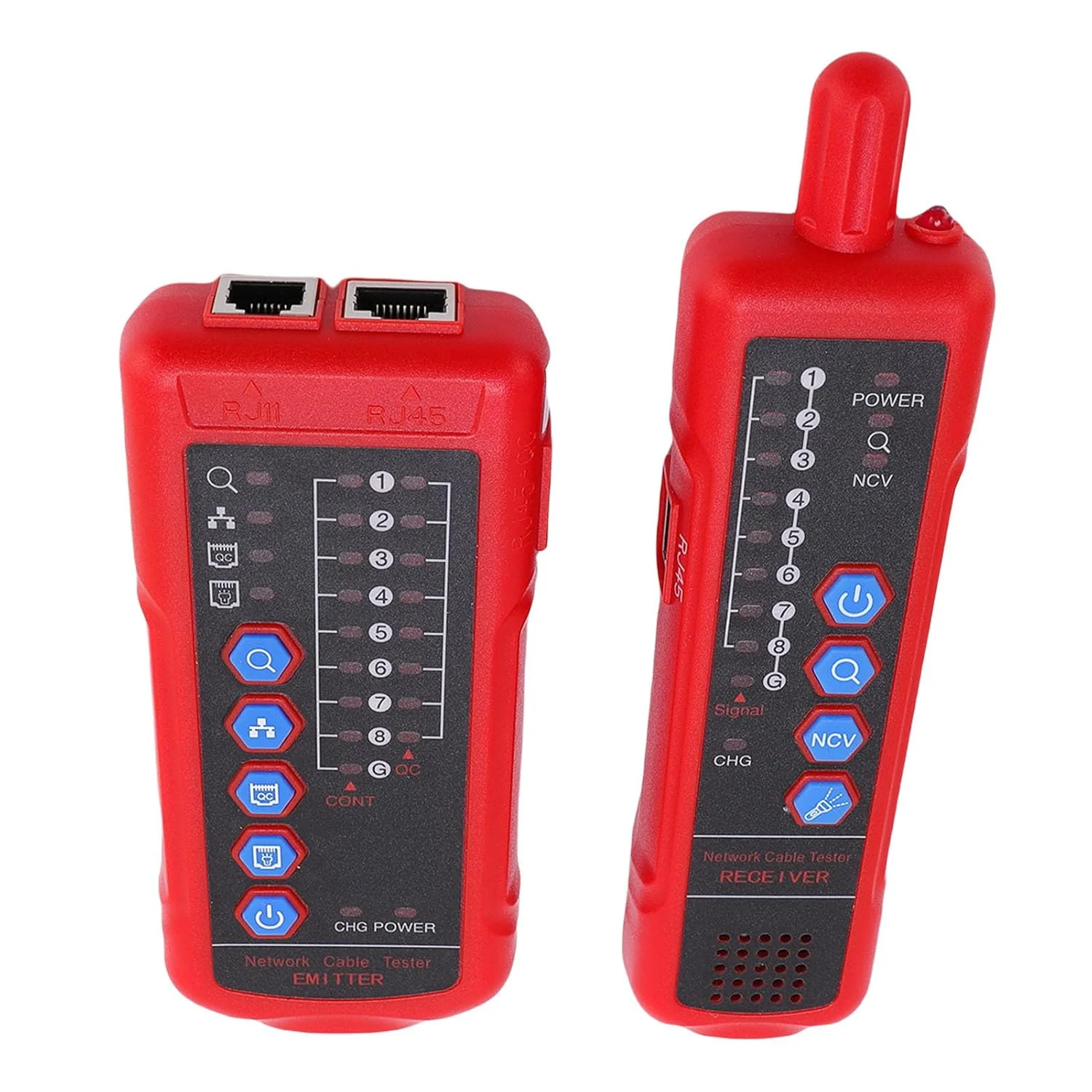 تستر کابل Cryfokt، فرستنده و گیرنده تستر کابل با هشدار ولتاژ پایین برای تست پیوستگی خط تلفن تستر کابل Cryfokt، فرستنده و گیرنده تستر کابل با هشدار ولتاژ پایین برای تست پیوستگی خط تلفن