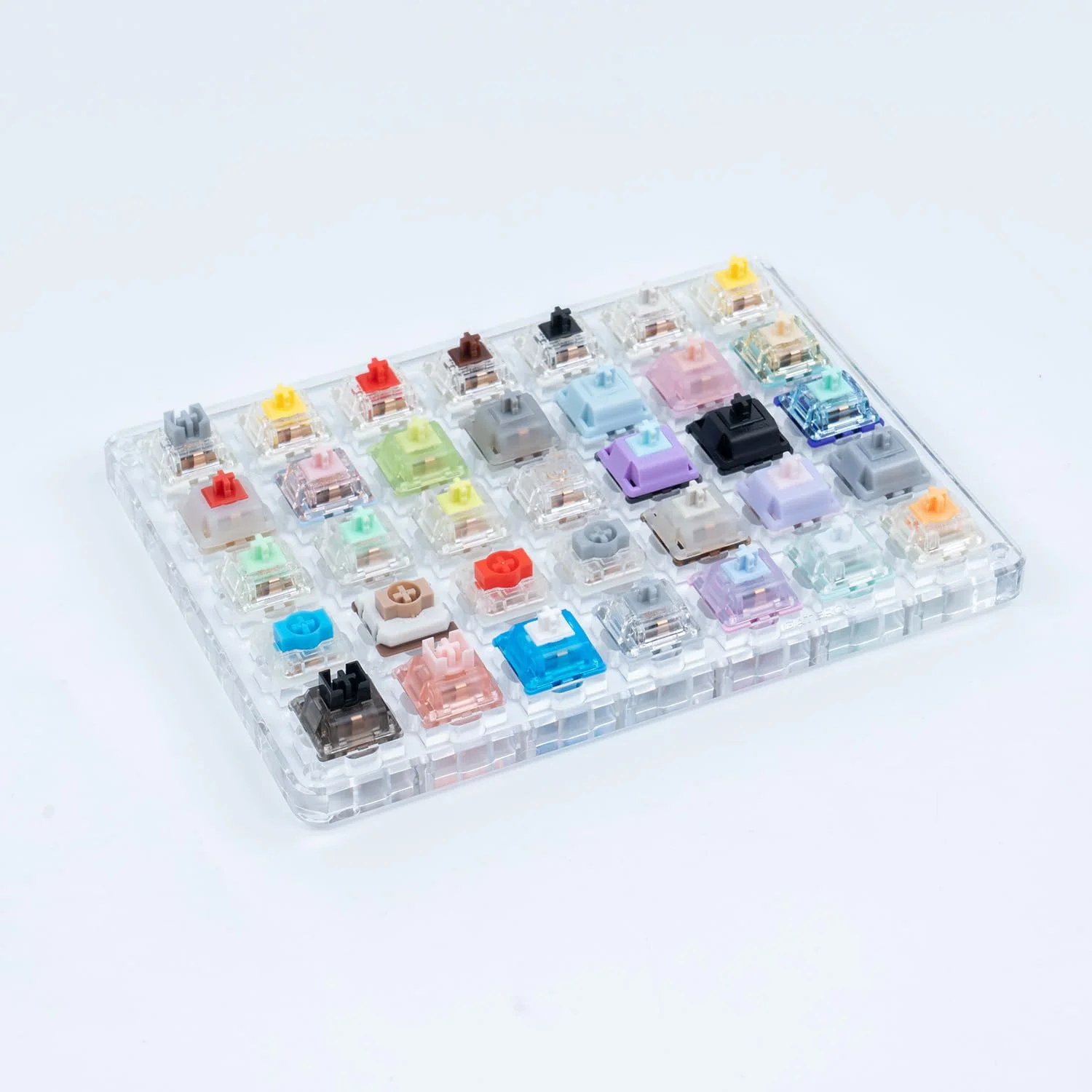 تستر سوییچ کیبورد گاترون Milky Yellow Pro Azure Dragon V3 Oil King Limbo Baby Kangaroo Racoon Ink Wall Stem Box Black Pink برای کیبورد مکانیکی MX (35 عدد)