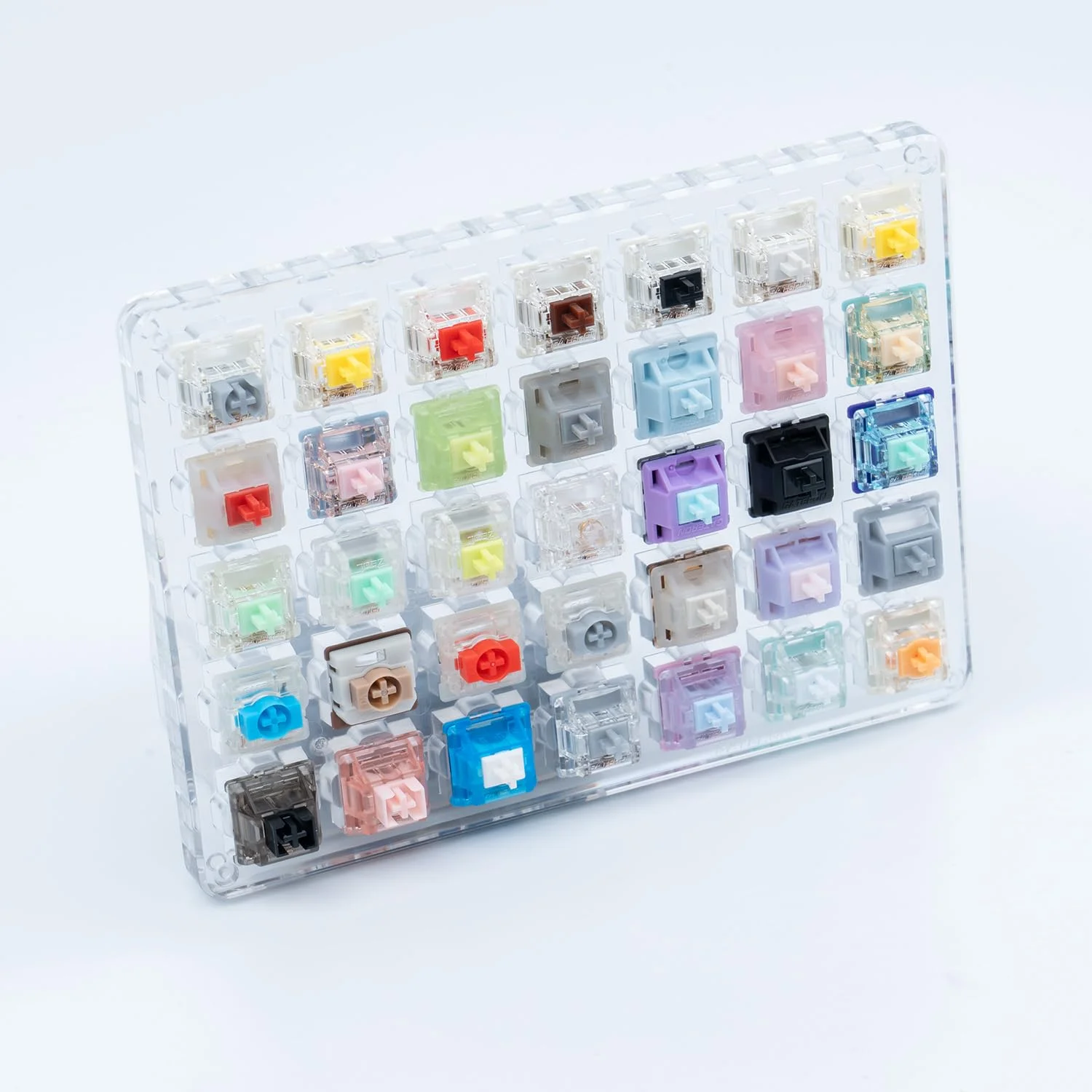 تستر سوییچ کیبورد گاترون Milky Yellow Pro Azure Dragon V3 Oil King Limbo Baby Kangaroo Racoon Ink Wall Stem Box Black Pink برای کیبورد مکانیکی MX (35 عدد)