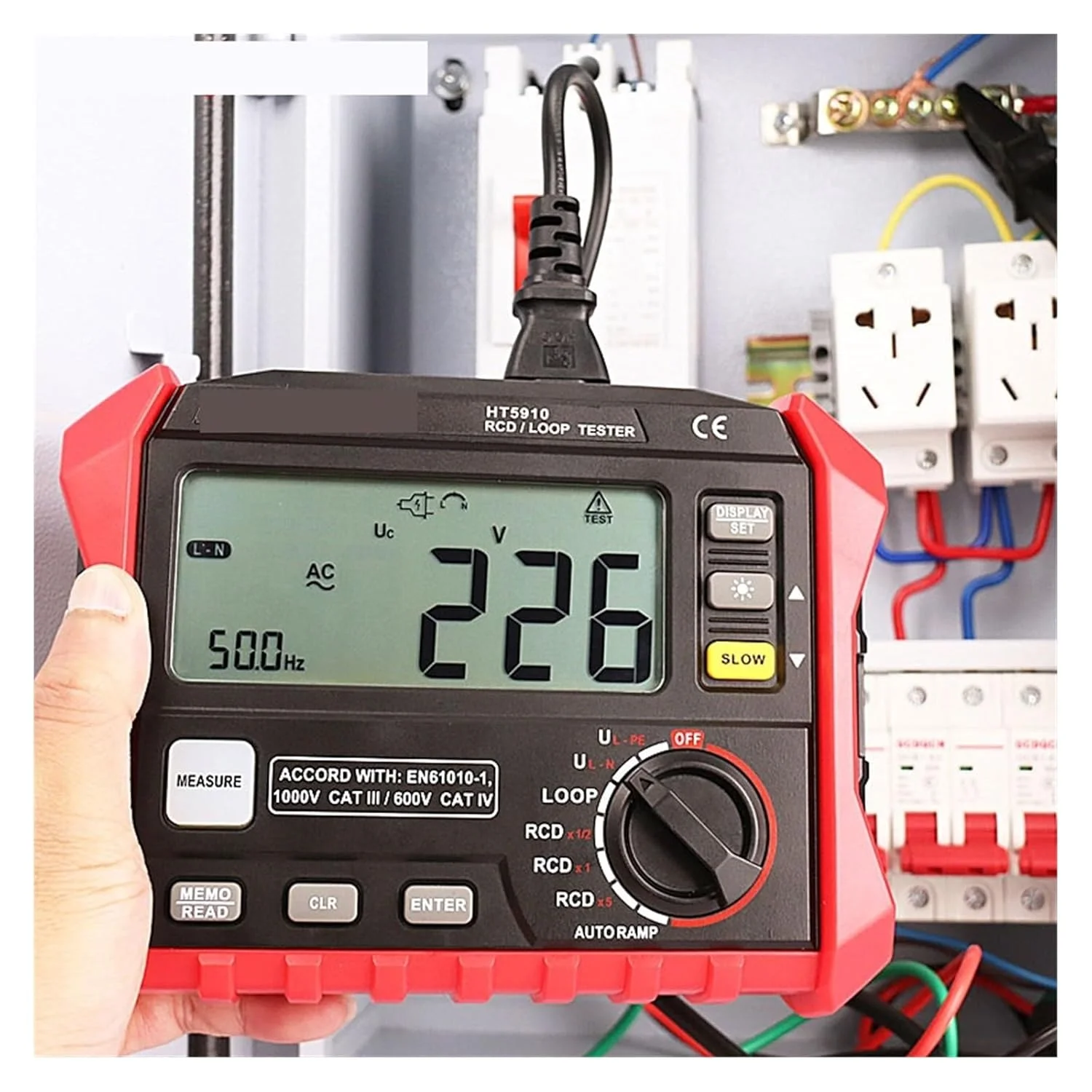 تستر عایق، مقاومت سنج دیجیتال LCD بزرگ 4.7 اینچی تستر RCD/Loop ذخیره سازی 1000 داده سوئیچ نشتی 0~440 ولت (2302) تستر عایق، مقاومت سنج دیجیتال LCD بزرگ 4.7 اینچی تستر RCD/Loop ذخیره سازی 1000 داده سوئیچ نشتی 0~440 ولت (2302)