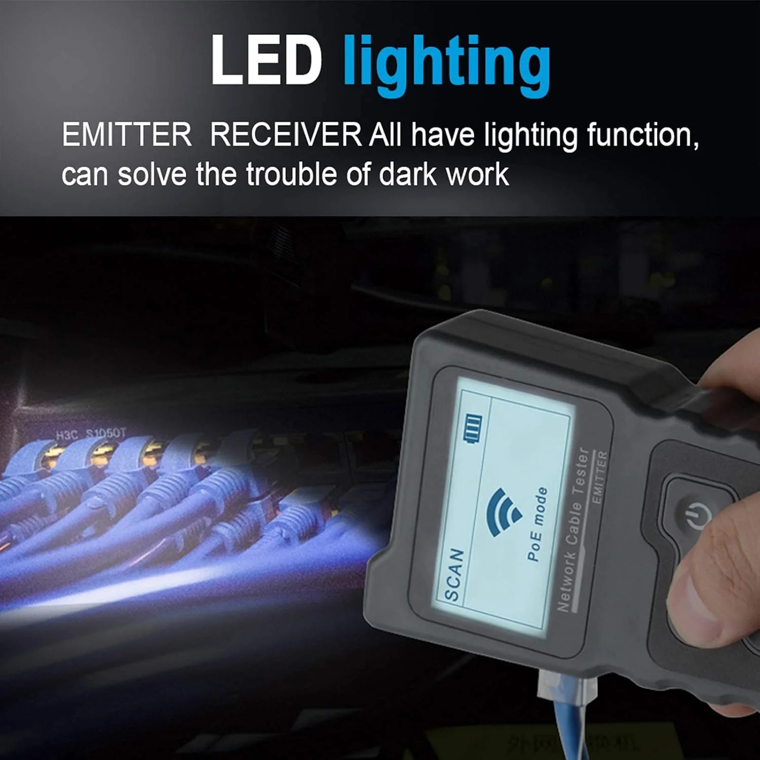 ردیاب سیم و تستر کابل شبکه GZDtdsd، تستر دیجیتال اترنت CAT5 CAT6 LAN Poe Switch، نمایشگر LCD، ابزار شبکه ردیاب سیم و تستر کابل شبکه GZDtdsd، تستر دیجیتال اترنت CAT5 CAT6 LAN Poe Switch، نمایشگر LCD، ابزار شبکه