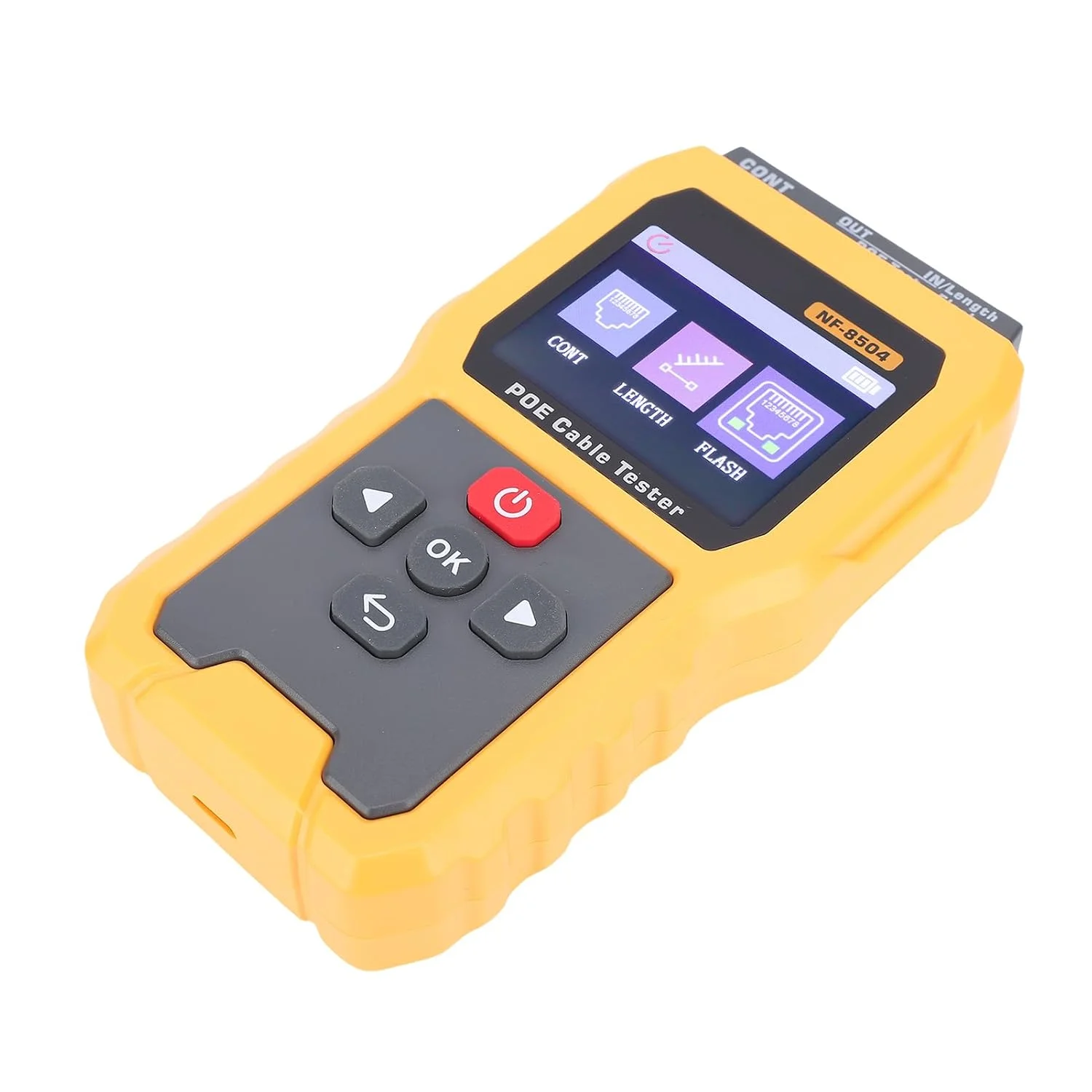 تستر کابل شبکه Jiawu LAN با رابط ریموت برای تست RJ45 در شبکههای برق. مناسب برای متخصصان و تکنسینهای IT. جنس بدنه: ABS، اندازه صفحه نمایش: 2.4 اینچ تستر کابل شبکه Jiawu LAN با رابط ریموت برای تست RJ45 در شبکههای برق. مناسب برای متخصصان و تکنسینهای IT. جنس بدنه: ABS، اندازه صفحه نمایش: 2.4 اینچ