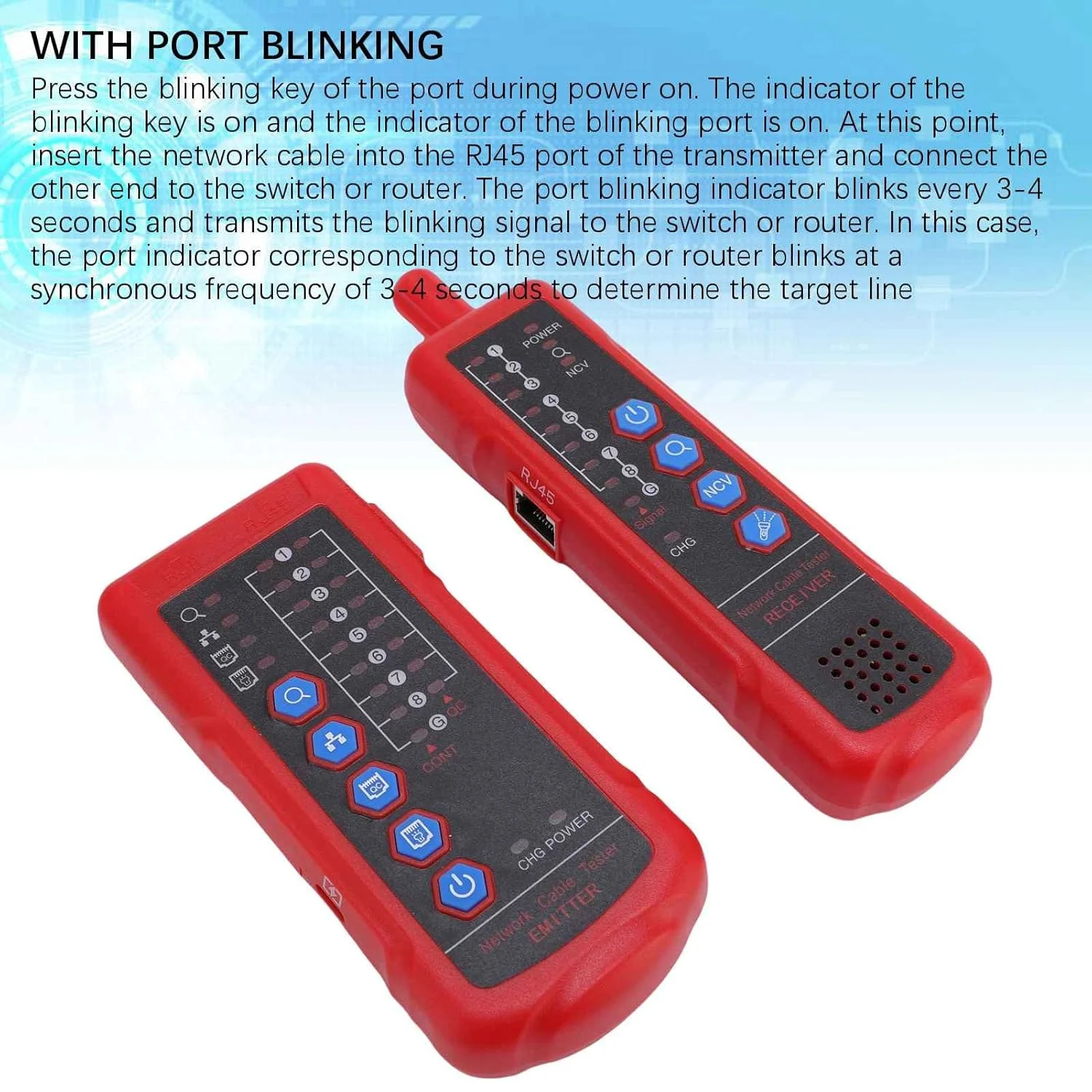 کیت تستر کابل شبکه چند منظوره Jiawu، شامل فرستنده و گیرنده با قابلیت تنظیم حساسیت و عملکرد ترجمه چینی برای کابل های CAT5 و CAT6، ایده آل برای کاربران خانگی و علاقه مندان به DIY کیت تستر کابل شبکه چند منظوره Jiawu، شامل فرستنده و گیرنده با قابلیت تنظیم حساسیت و عملکرد ترجمه چینی برای کابل های CAT5 و CAT6، ایده آل برای کاربران خانگی و علاقه مندان به DIY