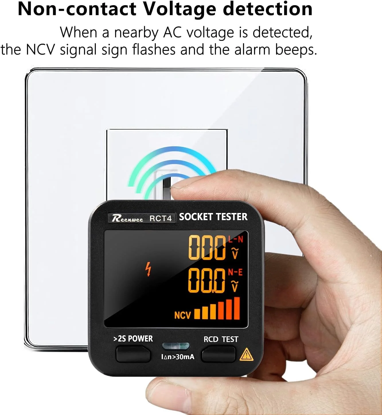تستر پریز برق MAKINGTEC با نمایشگر ولتاژ LCD، آنالیزور مدار سوکت RCD، پریزهای استاندارد 0.1-250 ولت، 8 نشانه بصری، آشکارساز پلاریته، بررسی کننده خطای نشتی برق تستر پریز برق MAKINGTEC با نمایشگر ولتاژ LCD، آنالیزور مدار سوکت RCD، پریزهای استاندارد 0.1-250 ولت، 8 نشانه بصری، آشکارساز پلاریته، بررسی کننده خطای نشتی برق