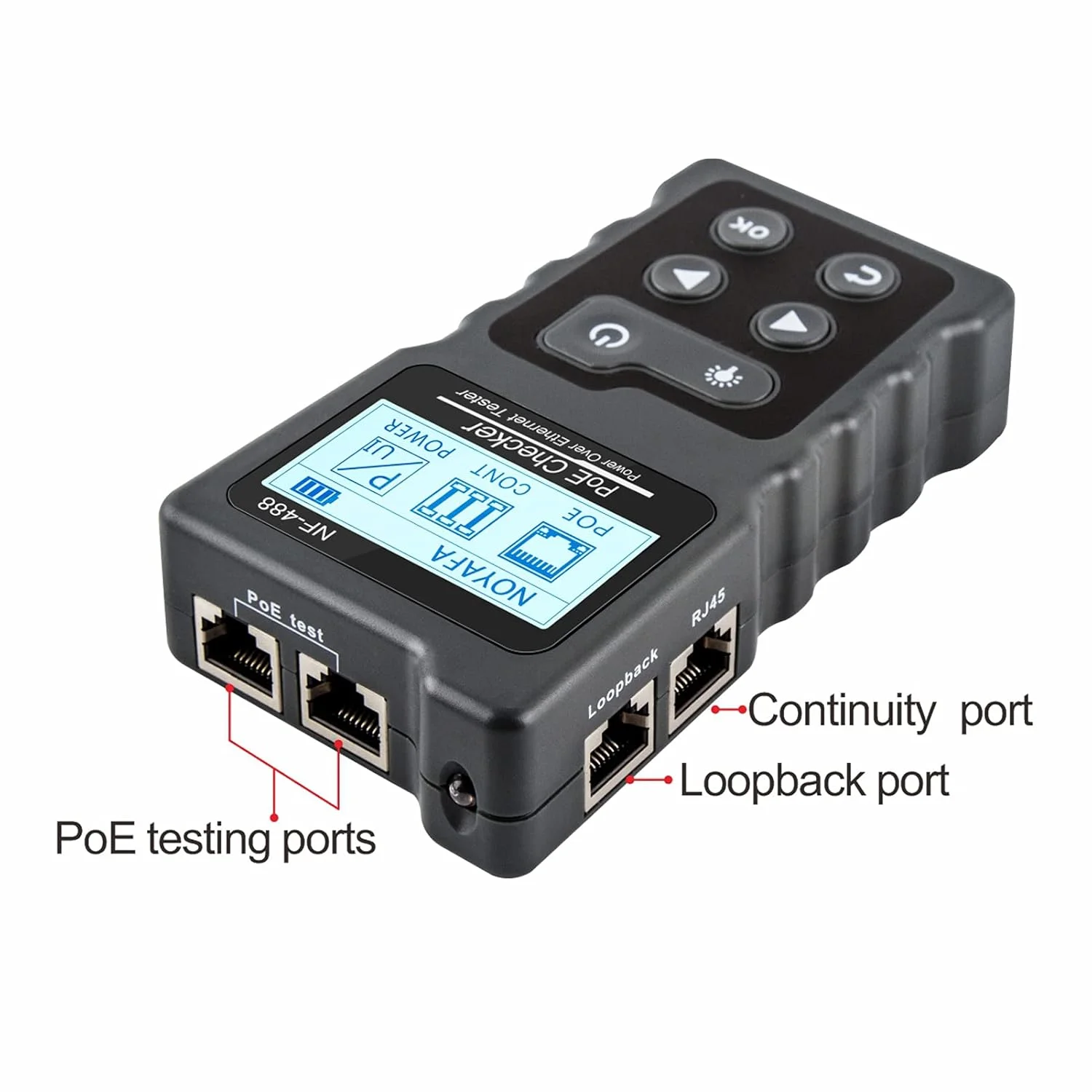 تستر کابل شبکه RJ45 دیجیتال اترنت، تستر پیوستگی کابل CAT5 CAT6 LAN، تستر کابل شبکه با صفحه نمایش LCD، تست حلقه برگشتی سوئیچ تستر کابل شبکه RJ45 دیجیتال اترنت، تستر پیوستگی کابل CAT5 CAT6 LAN، تستر کابل شبکه با صفحه نمایش LCD، تست حلقه برگشتی سوئیچ