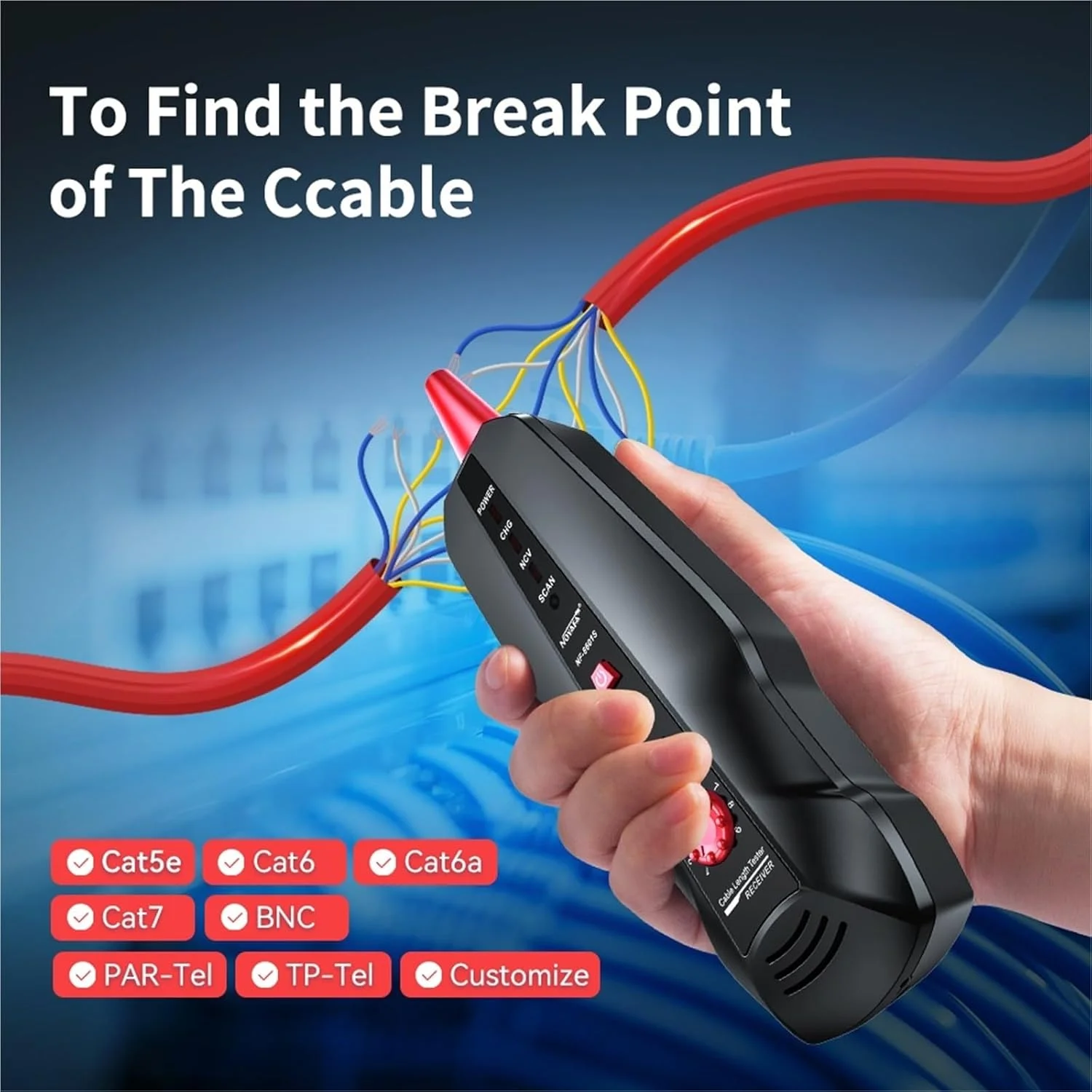 تستر کابل شبکه NF-8601W RJ45 RJ11 BNC چند منظوره POE Crosstalk Lan Network Test 8 عدد ریموت ردیاب کابل تستر کابل شبکه NF-8601W RJ45 RJ11 BNC چند منظوره POE Crosstalk Lan Network Test 8 عدد ریموت ردیاب کابل