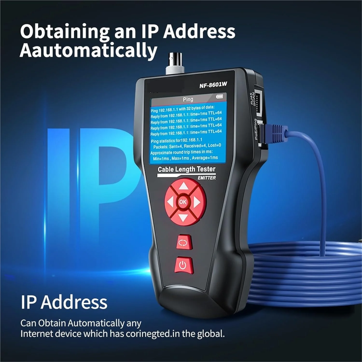 تستر کابل شبکه NF-8601W RJ45 RJ11 BNC چند منظوره POE Crosstalk Lan Network Test 8 عدد ریموت ردیاب کابل تستر کابل شبکه NF-8601W RJ45 RJ11 BNC چند منظوره POE Crosstalk Lan Network Test 8 عدد ریموت ردیاب کابل