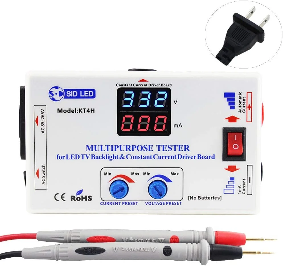 تستر چند منظوره برای نور پس زمینه تلویزیون LED و برد درایور جریان ثابت مورد استفاده در تعمیرات انواع چراغ های LED خروجی 0-330 ولت تستر چند منظوره برای نور پس زمینه تلویزیون LED و برد درایور جریان ثابت مورد استفاده در تعمیرات انواع چراغ های LED خروجی 0-330 ولت