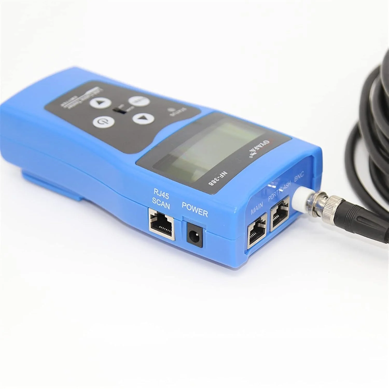 تستر کابل شبکه فیبر نوری مدل NF-388 آبی رنگ، تستر کابل شبکه LAN RJ45 RJ11 USB برای 8 پورت، نسخه انگلیسی تستر کابل شبکه فیبر نوری مدل NF-388 آبی رنگ، تستر کابل شبکه LAN RJ45 RJ11 USB برای 8 پورت، نسخه انگلیسی