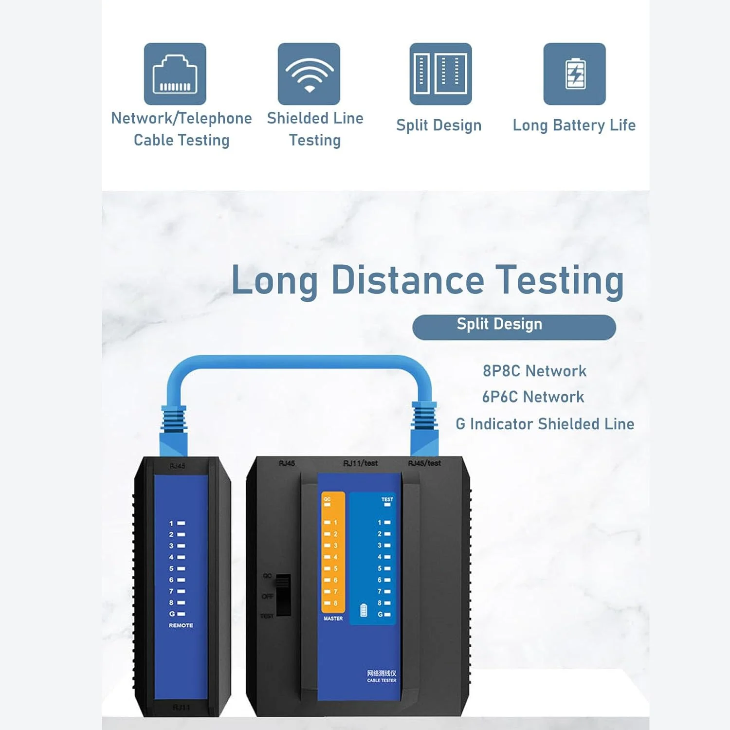 تستر چند منظوره Sorandy NF-810 با تستر خط تلفن برای اترنت LAN، اسکن کابل برق و عملکردهای تست سوئیچ POE تستر چند منظوره Sorandy NF-810 با تستر خط تلفن برای اترنت LAN، اسکن کابل برق و عملکردهای تست سوئیچ POE