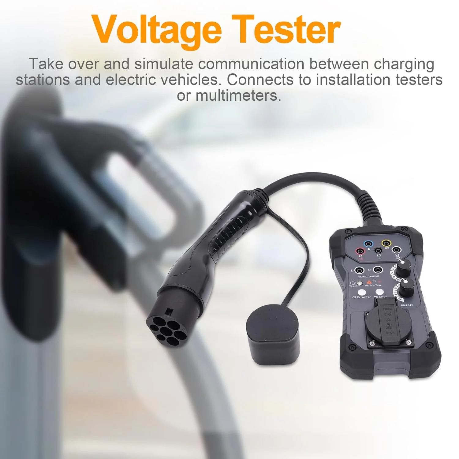 آداپتور تست ایستگاه شارژ خودروی برقی، سازگار با تسترها، مولتی مترها و اسیلوسکوپ ها، تستر سازگار با پلاگ 4 میلی متری، سوئیچ CP، چراغ های LED آداپتور تست ایستگاه شارژ خودروی برقی، سازگار با تسترها، مولتی مترها و اسیلوسکوپ ها، تستر سازگار با پلاگ 4 میلی متری، سوئیچ CP، چراغ های LED