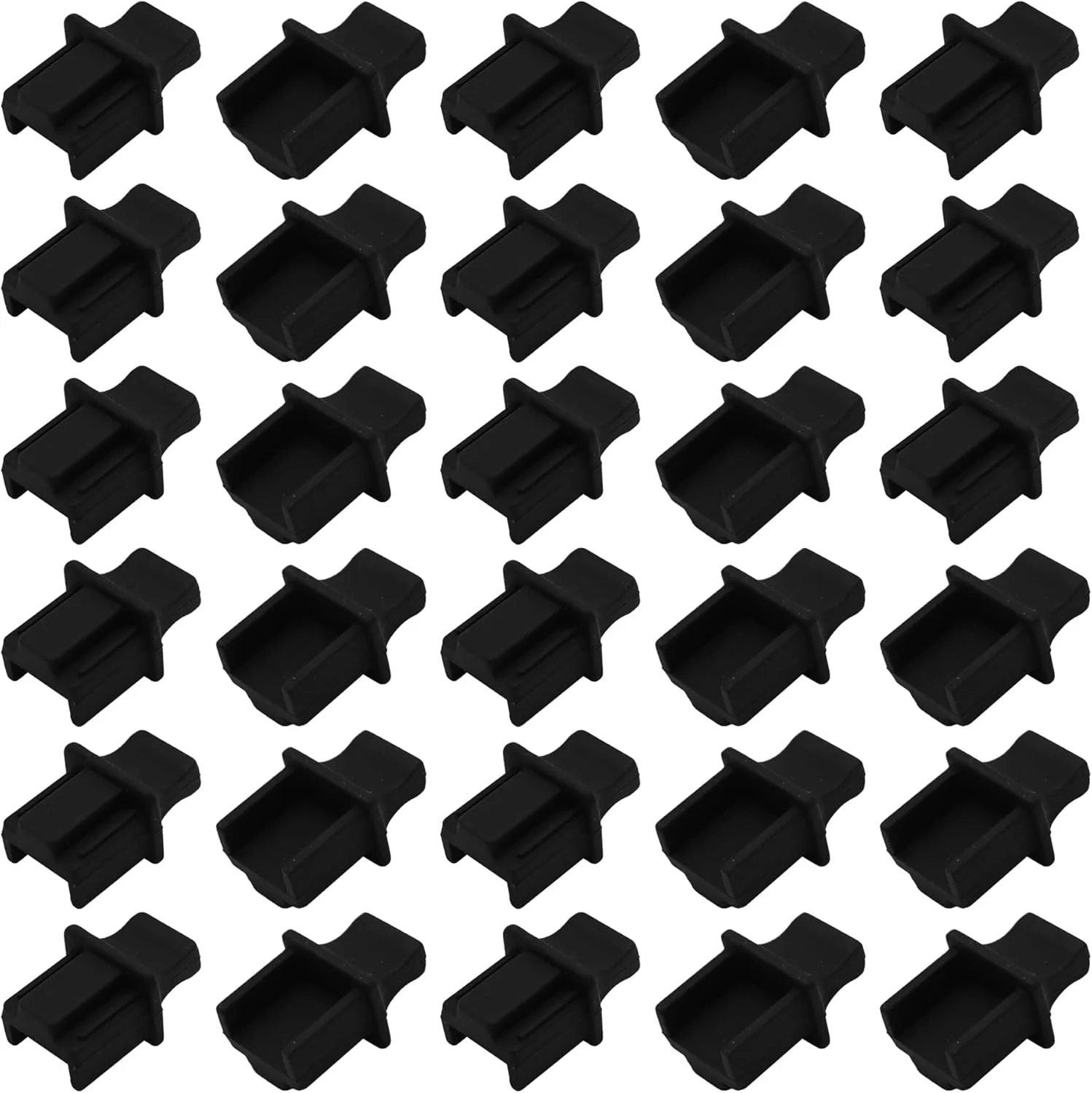 درپوش محافظ پورت RJ45 بوچیلو، 30 عددی، محافظ سیلیکونی پورت اترنت برای روتر سوئیچ شبکه، درپوش محافظ جک LAN برای تجهیزات مسی و فیبر، مشکی