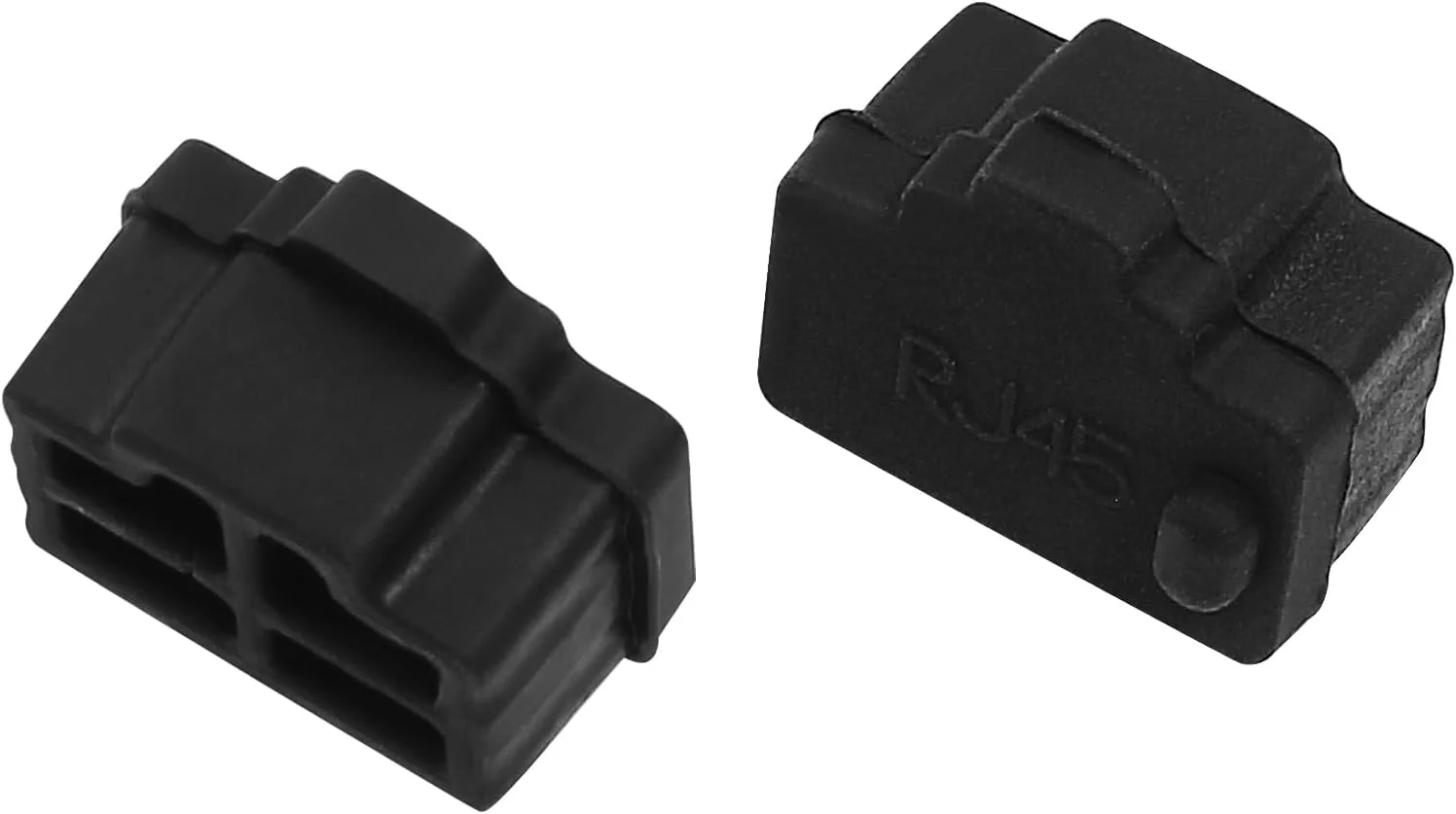 ۲۴ عدد درپوش محافظ گرد و غبار RJ45 - درپوش های سیلیکونی محافظ پورت اترنت RJ45 - محافظ پورت برای هاب، تلویزیون، کامپیوتر - مشکی