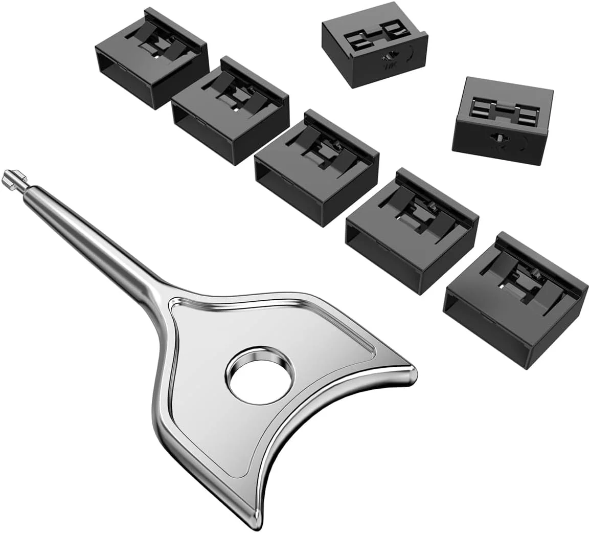 مجموعه ۱۰ عددی مسدود کننده پورت USB کیست ویو همراه با کلید، درپوش های قفل شونده ضد گرد و غبار برای کامپیوتر، تلویزیون و روتر، محافظ پورت مادگی USB A مشکی