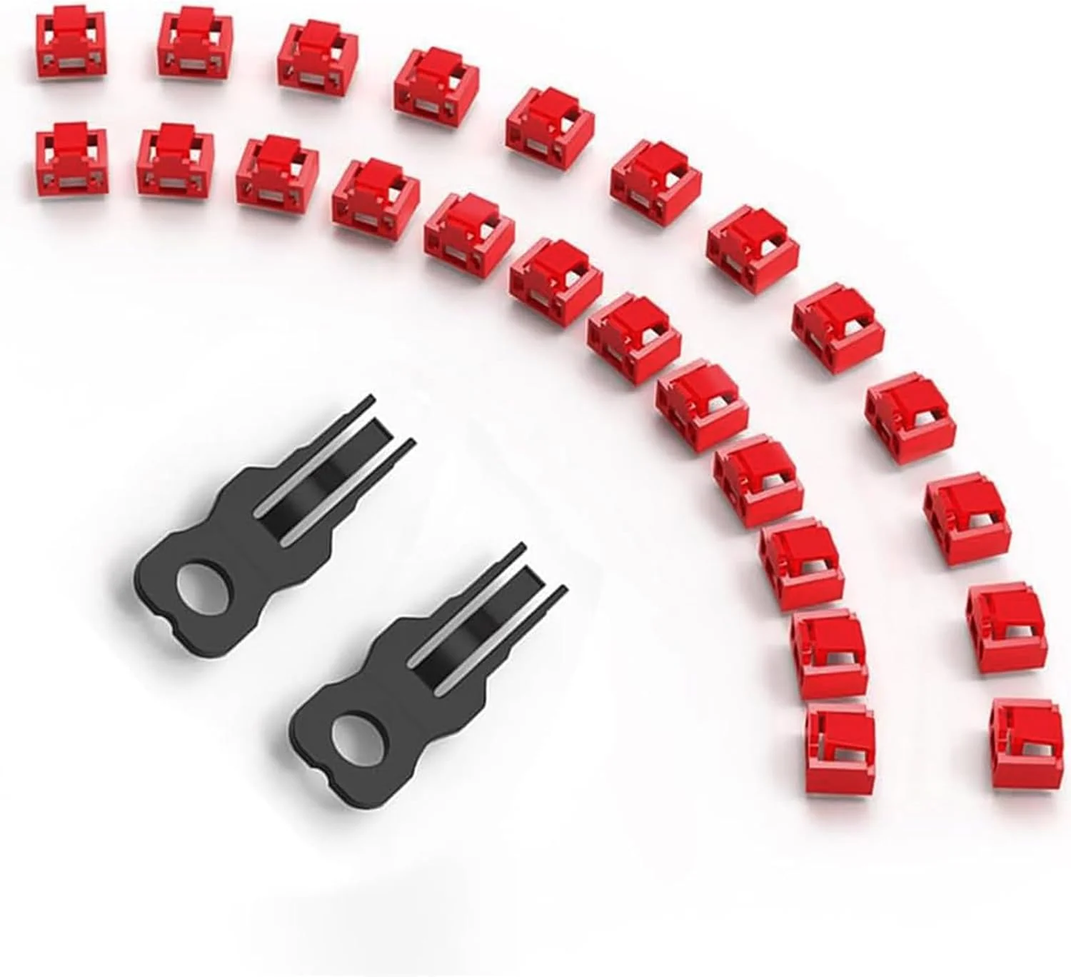 24 عدد قفل پورت RJ45 با 2 کلید، مسدود کننده پورت/گرد و غبار RJ45، درپوش پوشش گرد و غبار RJ45 محافظ پورت مادگی، سازگار با دستگاه های پورت RJ45، قرمز