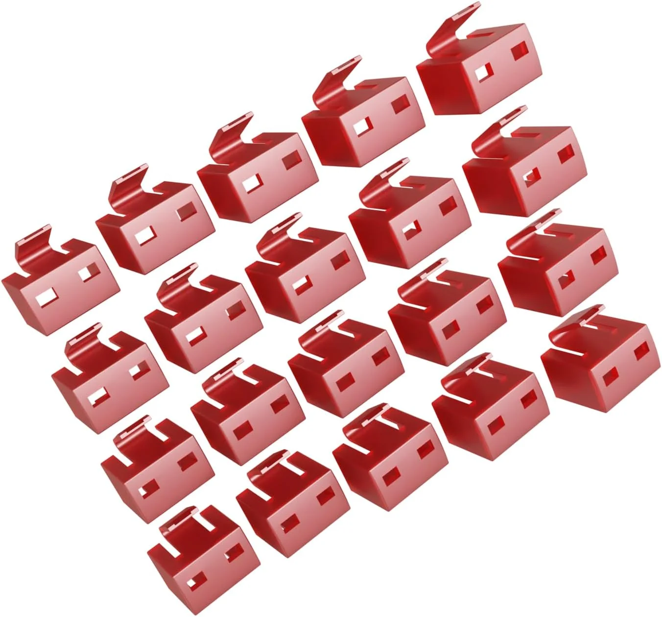 مسدود کننده پورت RJ45 rhinocables، پوشش محافظ و قفل پورت شبکه اترنت LAN قابل استفاده مجدد با کلید حذف برای رایانه های شخصی، لپ تاپ ها، هاب ها، سوئیچ ها، روترها (20 قفل)