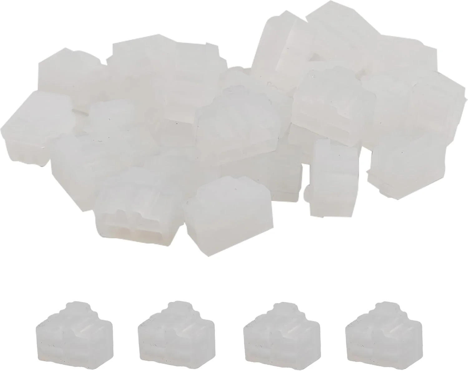 ۴۰ عدد درپوش پورت RJ45، محافظ گرد و غبار سیلیکونی اترنت برای سوئیچ شبکه، روتر، کامپیوتر و پورت های تلویزیون (سفید)