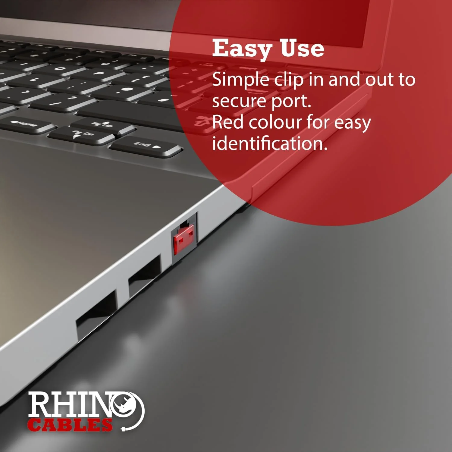 مسدود کننده پورت RJ45 rhinocables، پوشش محافظ و قفل پورت شبکه اترنت LAN قابل استفاده مجدد با کلید حذف برای رایانه های شخصی، لپ تاپ ها، هاب ها، سوئیچ ها، روترها (20 قفل)