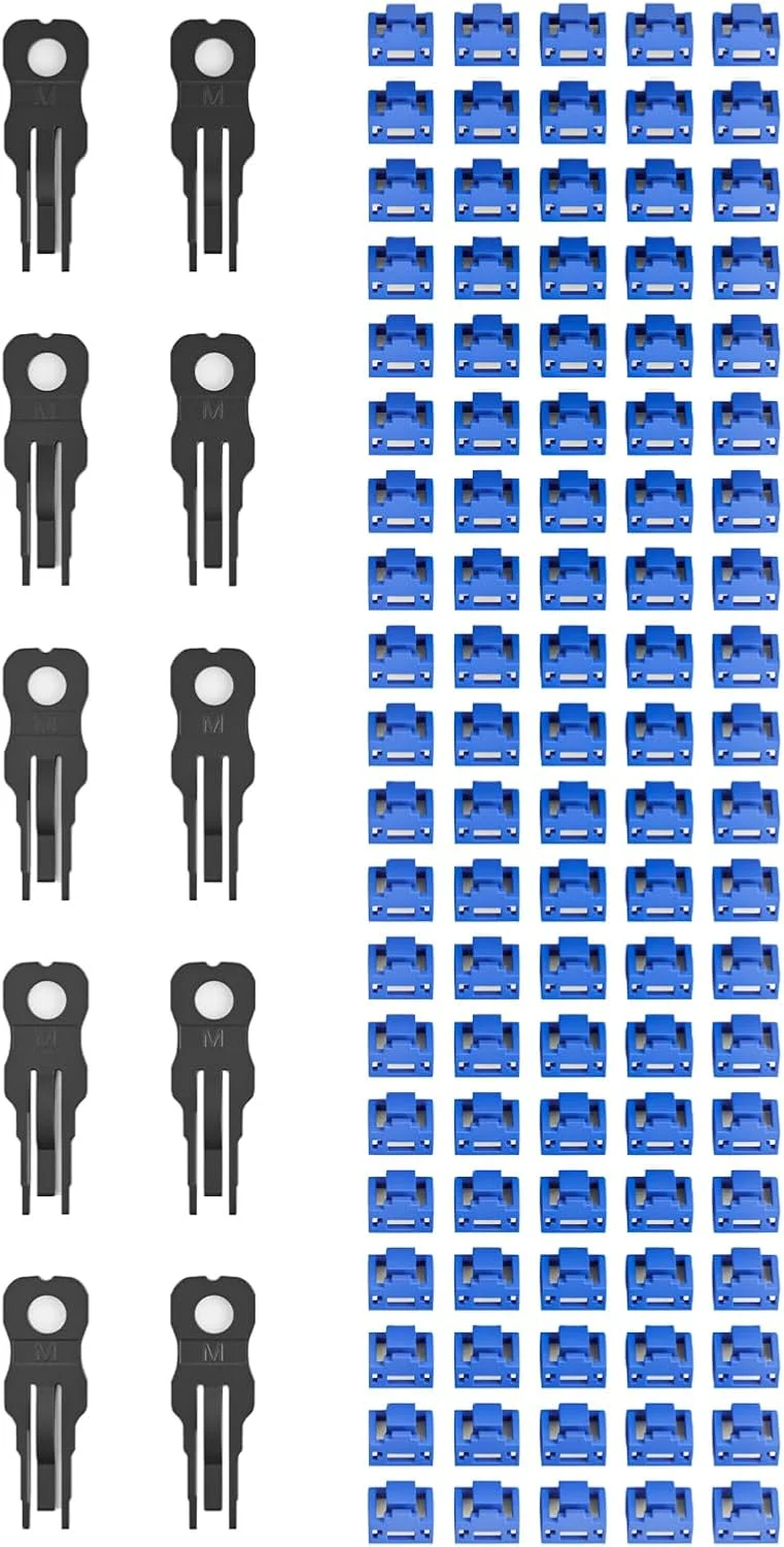 قفل پورت RJ45 زوئراکس 100 عددی با 10 کلید، مسدود کننده پورت/گرد و غبار RJ45، درپوش محافظ پورت مادگی RJ45 (آبی)