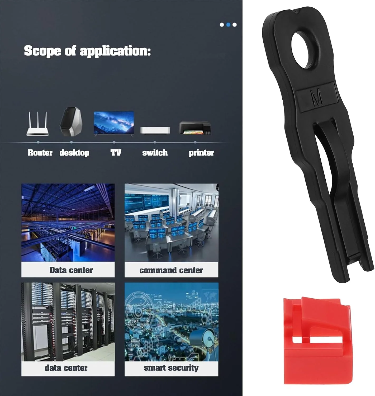 YINETTECH بسته 24 عددی قفل پورت RJ45 - درپوش های پوشش گرد و غبار اترنت - قرمز