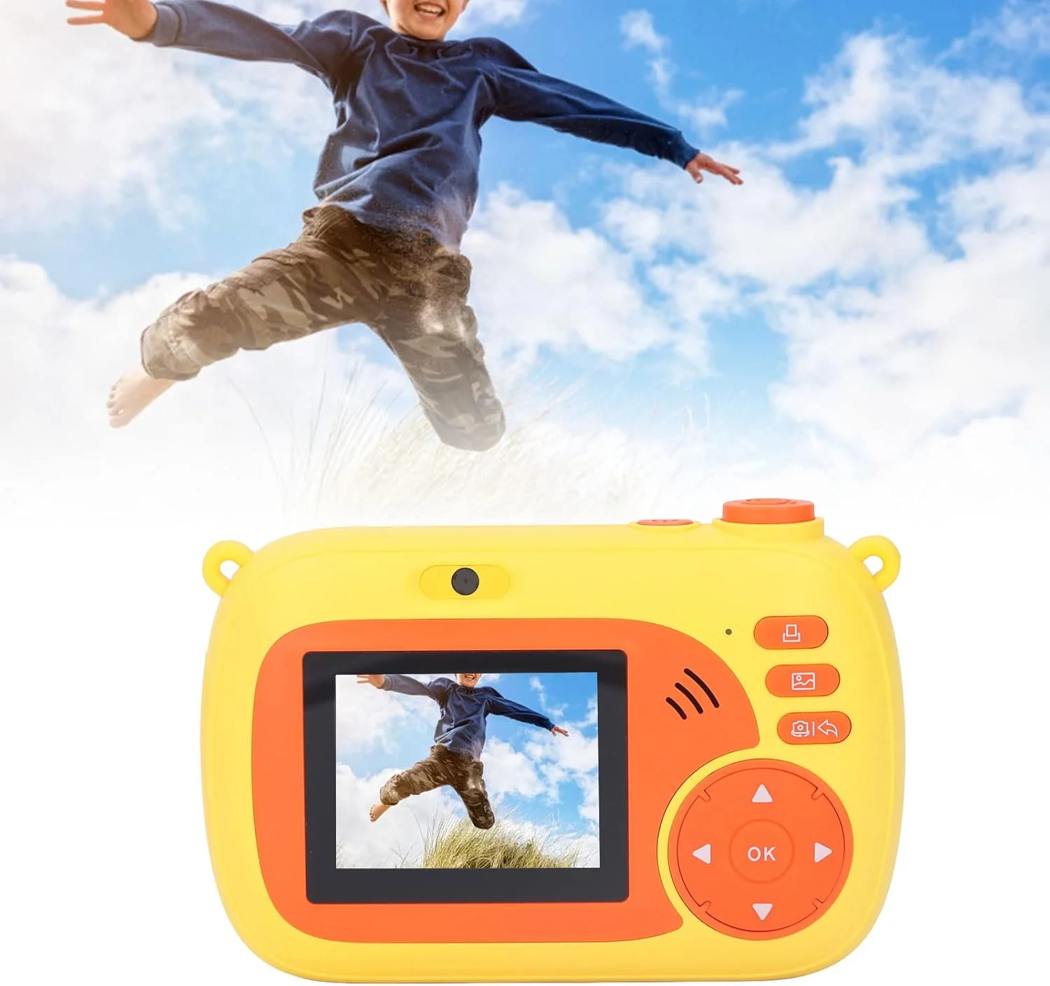 دوربین چاپ فوری کودکانه Vomeko، دوربین فیلمبرداری سلفی چاپ حرارتی اسباب بازی صفحه نمایش HD 2.4 اینچی برای تولد کودکان