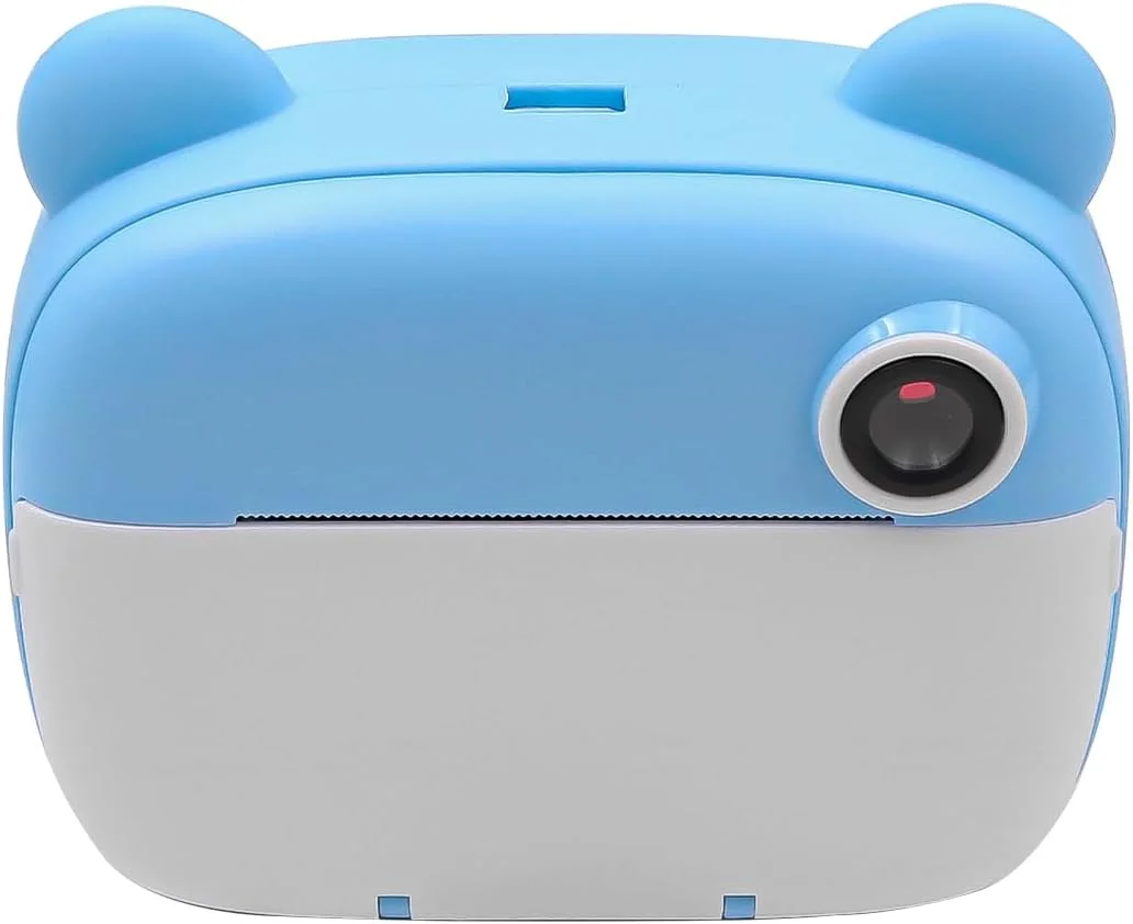 دوربین فوری 2.4 اینچی برای کودکان، دوربین عکس فوری با کاغذ چاپ و کارت حافظه 32 گیگابایتی، دوربین اسباب بازی HD 1080P با دو لنز و قابلیت سلفی (آبی)
