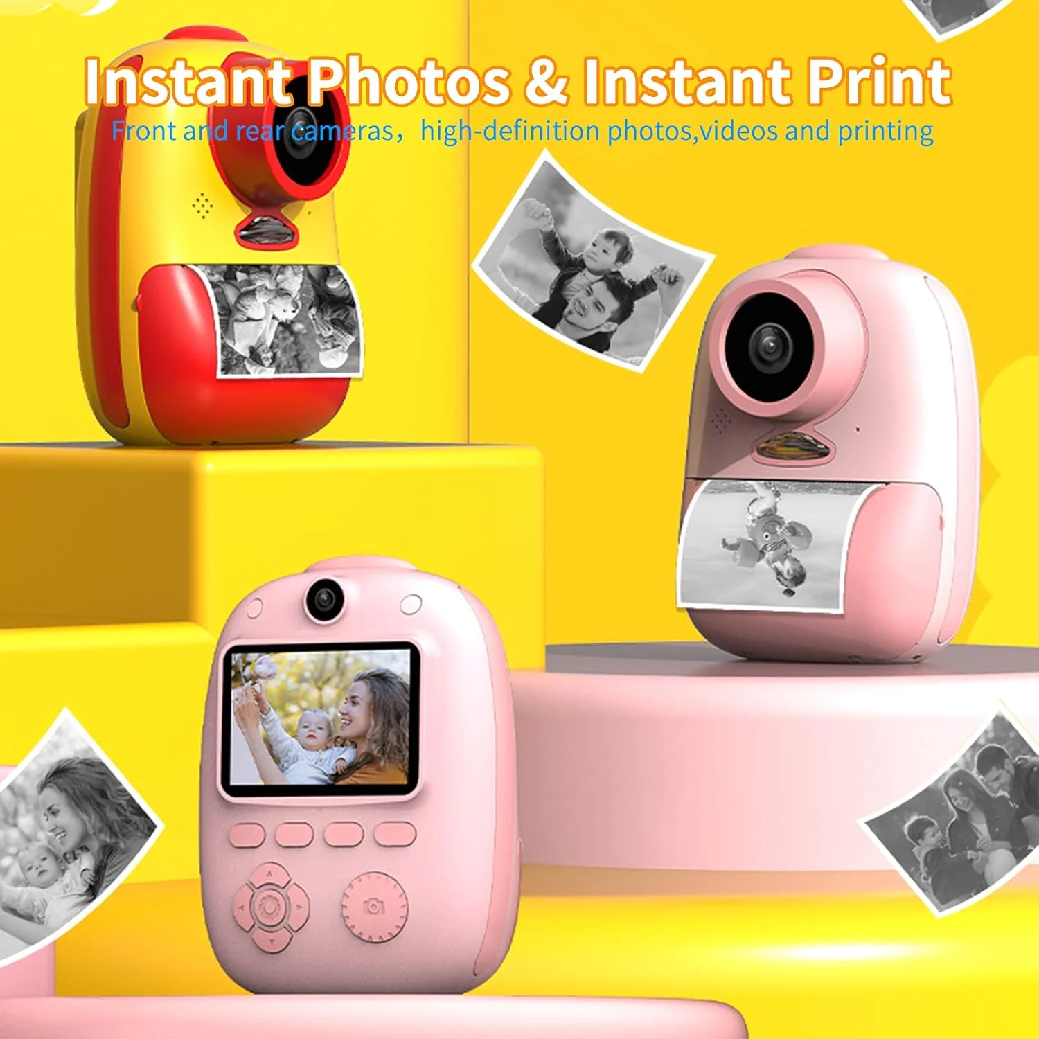 دوربین چاپ فوری D10، دوربین دیجیتال کوچک HD 1080P برای کودکان با نور LED، کاغذ چاپ، استیکر کارتونی، مداد رنگی، کارت TF 8G، پشتیبانی از بزرگنمایی 10 برابر برای پسران و دختران دوربین چاپ فوری D10، دوربین دیجیتال کوچک HD 1080P برای کودکان با نور LED، کاغذ چاپ، استیکر کارتونی، مداد رنگی، کارت TF 8G، پشتیبانی از بزرگنمایی 10 برابر برای پسران و دختران