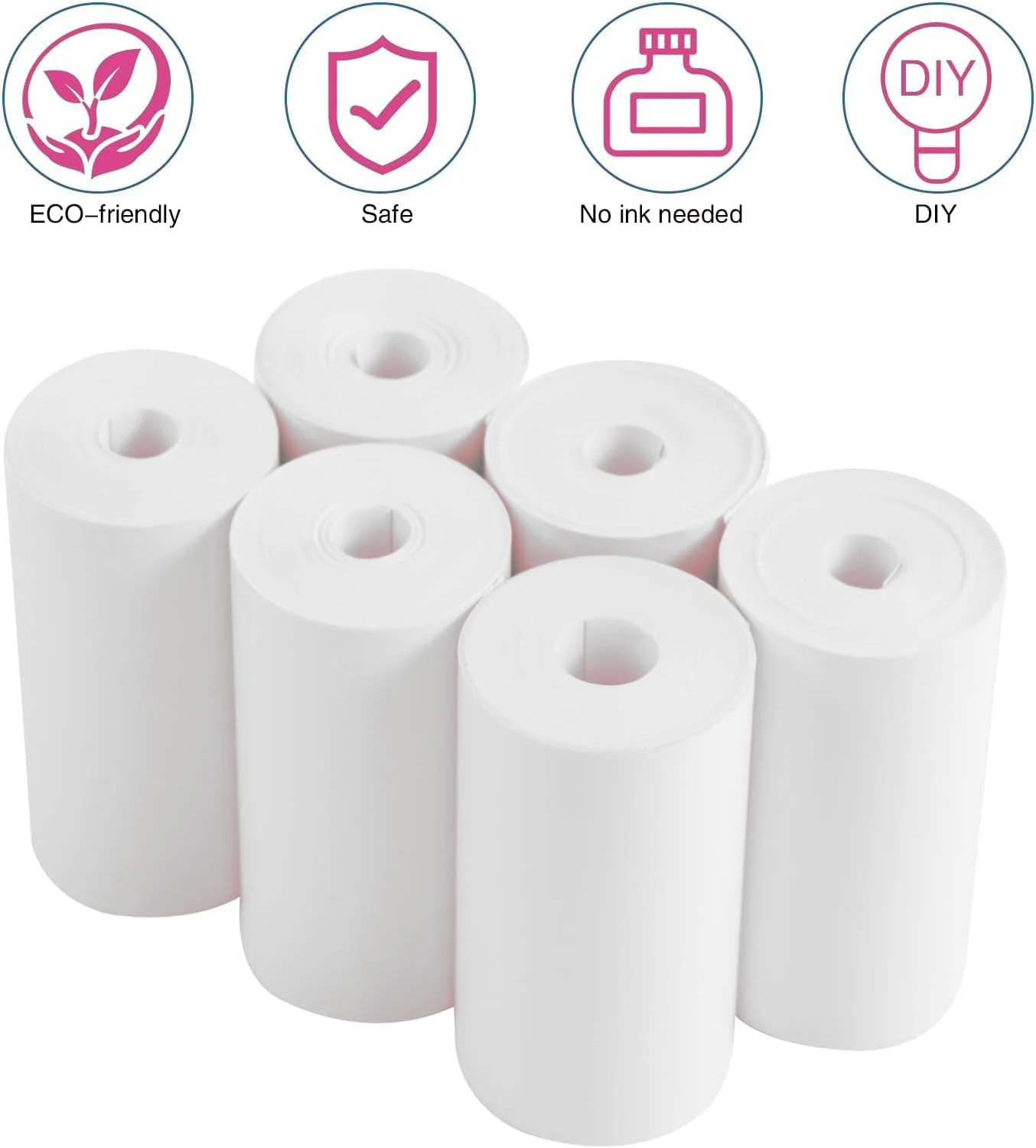 دوربین چاپ فوری کودکانه، 5 رول کاغذ چاپ دوربین کودکانه برای دوربین چاپ فوری کودک