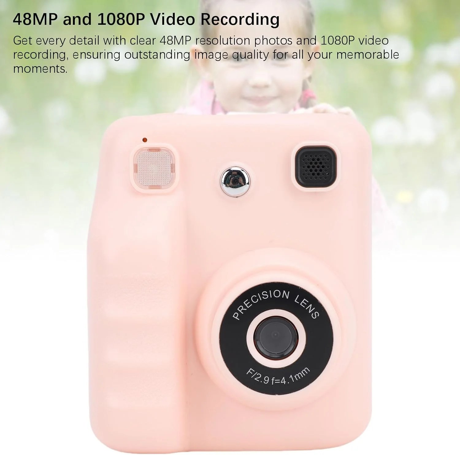 دوربین چاپ فوری Annadue، 2.4 اینچ 48 مگاپیکسل 1080P، پخش MP3، همراه با 3 رول کاغذ چاپ، هدیه تولد کریسمس (بدون کارت حافظه)