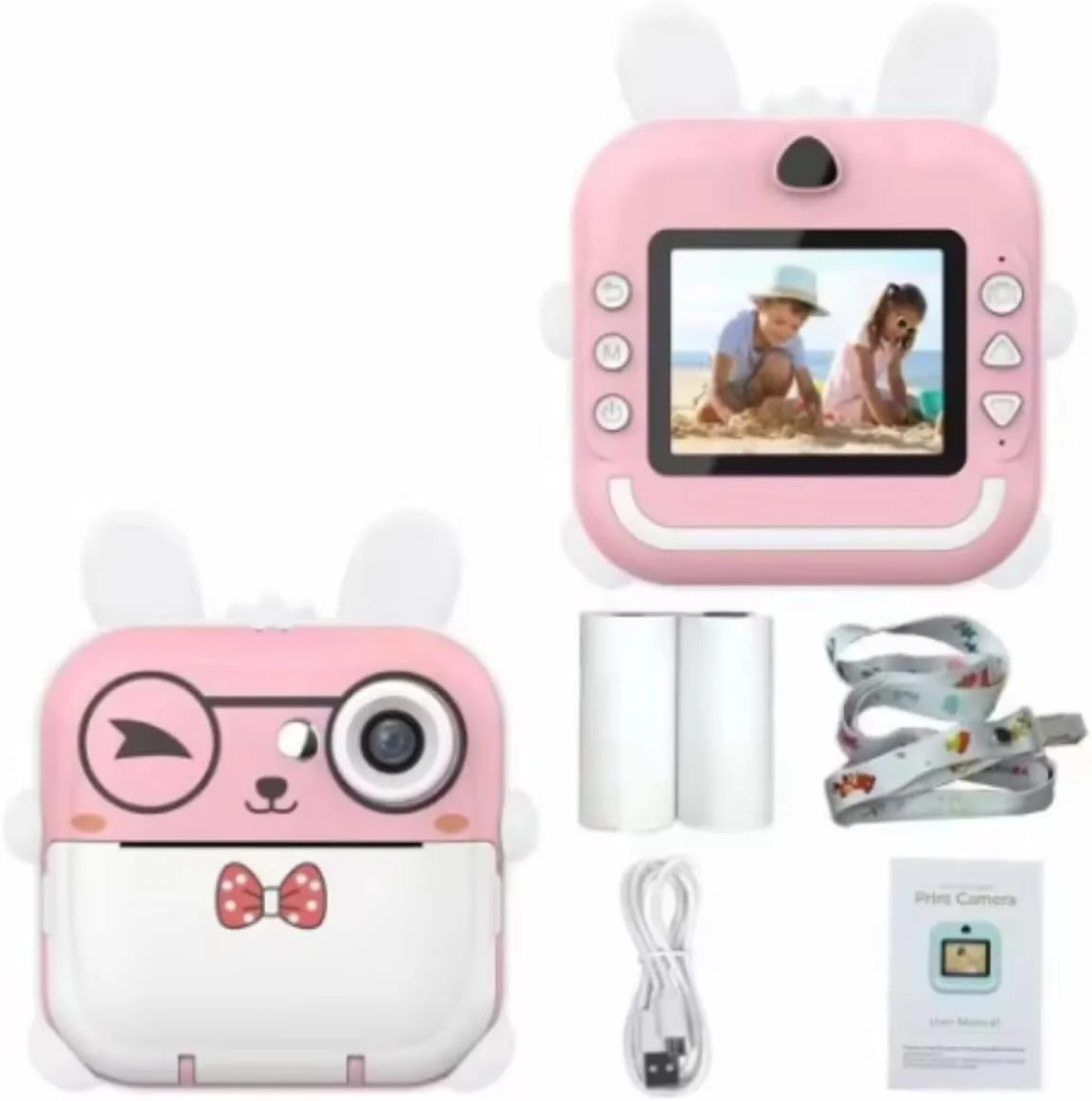 دوربین چاپ فوری کودکان، دوربین عکاسی و فیلمبرداری دیجیتال اسباب بازی، چاپگر حرارتی کوچک، هدیه تولد پسرانه و دخترانه