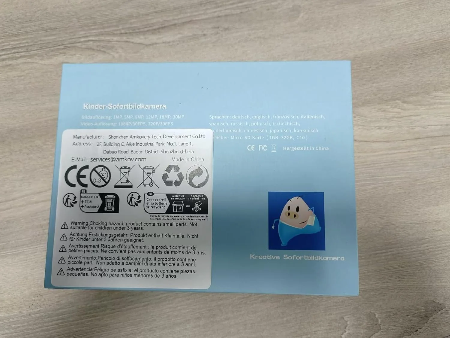 دوربین کودکان، 30 مگاپیکسل 1080P صفحه نمایش 2.4 اینچی، دوربین چاپ فوری عکس سیاه و سفید کودکان، دوربین دیجیتال کودکان با کارت TF 32 گیگابایتی، قلم موی 6 رنگ، دوربین دوگانه، هدیه برای کودکان