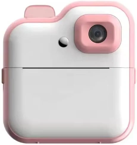 دوربین چاپ فوری کودکانه و مینی پرینتر حرارتی بلوتوثی (3 رول)، دوربین با صفحه نمایش 2.4 اینچی، عکس 48 مگاپیکسلی و فیلم 1080P، پشتیبانی از نور RGB، چاپ حرارتی بدون جوهر برای هدیه دختران و پسران (صورتی)