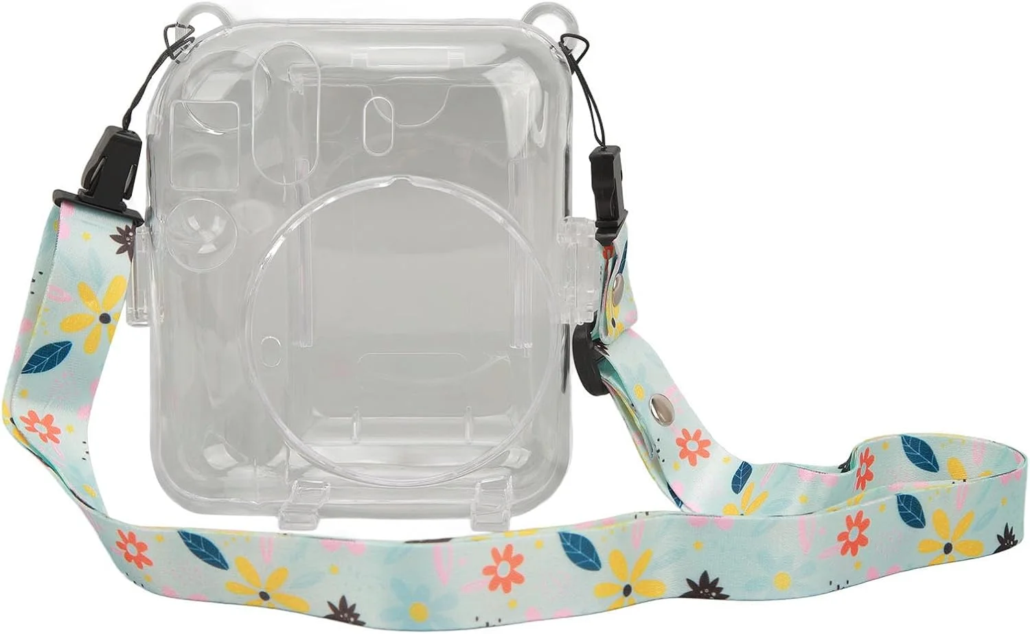 کیف محافظ شفاف دوربین Cryfokt با بند شانه و استیکر، کیف دوربین فوری قابل حمل برای مینی 12 [ظاهر نفیس] (سبز)