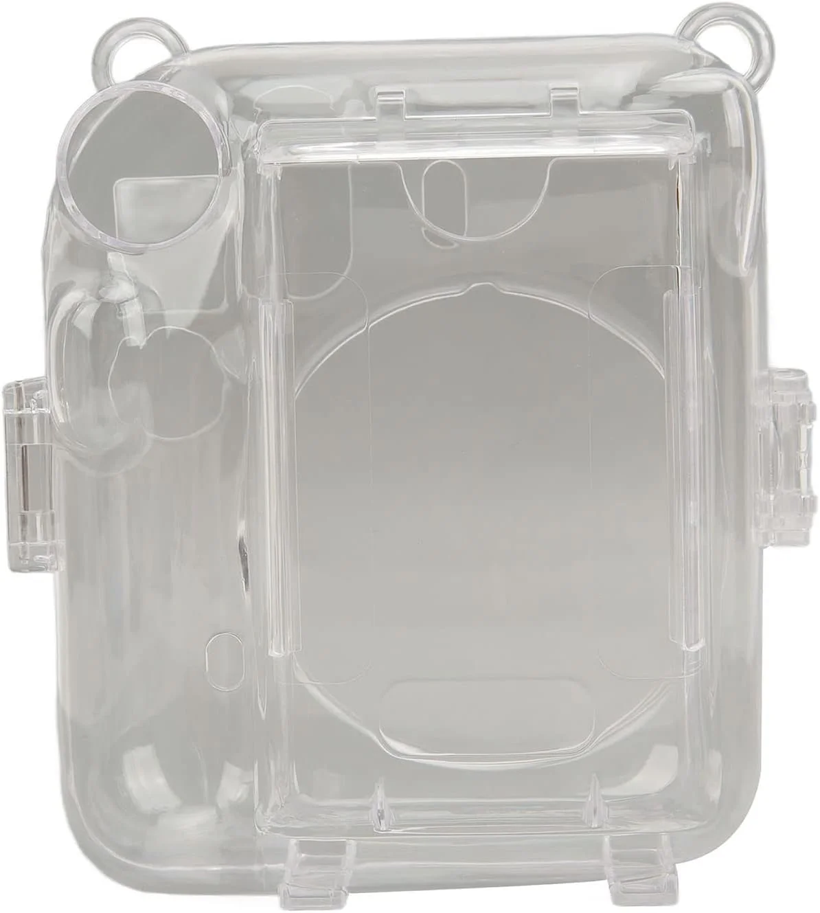 کیف محافظ شفاف و بادوام دوربین فوری Cryfokt برای مینی 12 + کیت استیکر بند شانه، برای کاربران دوربین مینی 12 [جنس PC] (صورتی)