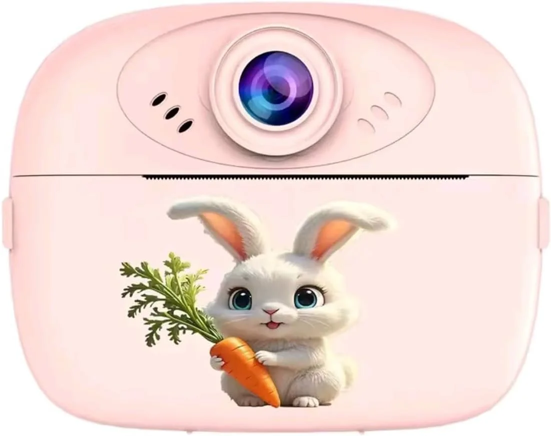 دوربین دیجیتال کودکان با چاپ فوری، صفحه نمایش 2.4 اینچی، چاپ رنگی سیاه و سفید.