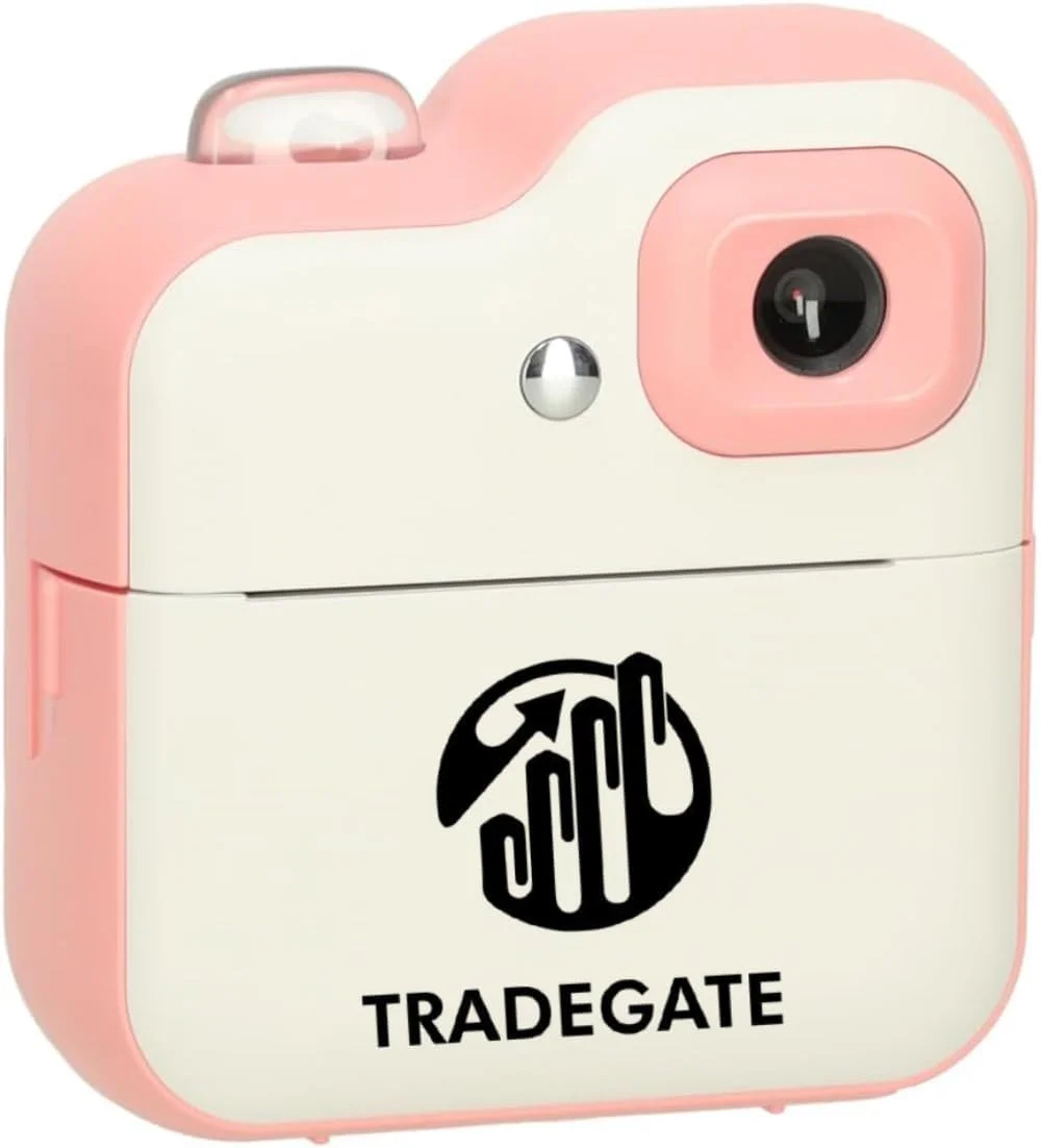 دوربین دیجیتال فوری کودکانه با پرینتر حرارتی، کارت حافظه 32 گیگابایتی، صورتی